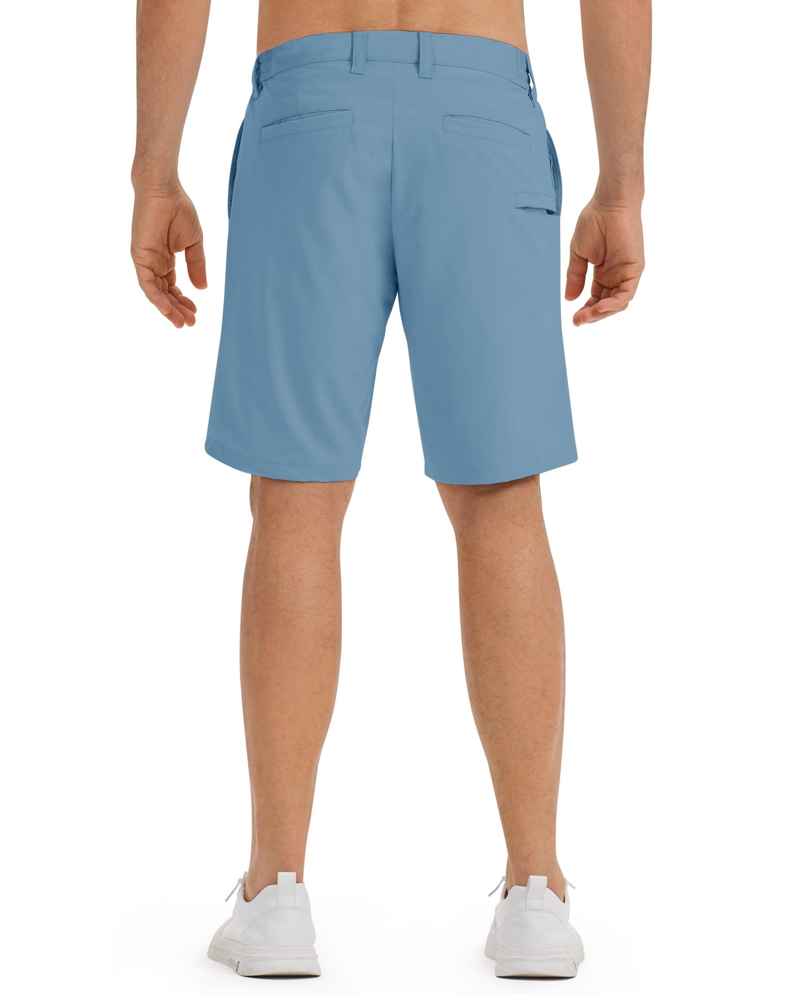 33,000ft Men's Golf Shorts 9" Dry Fit Stretch Golf Short UPF 50+ Lightweight Flat Front Golf Shorts with Pockets