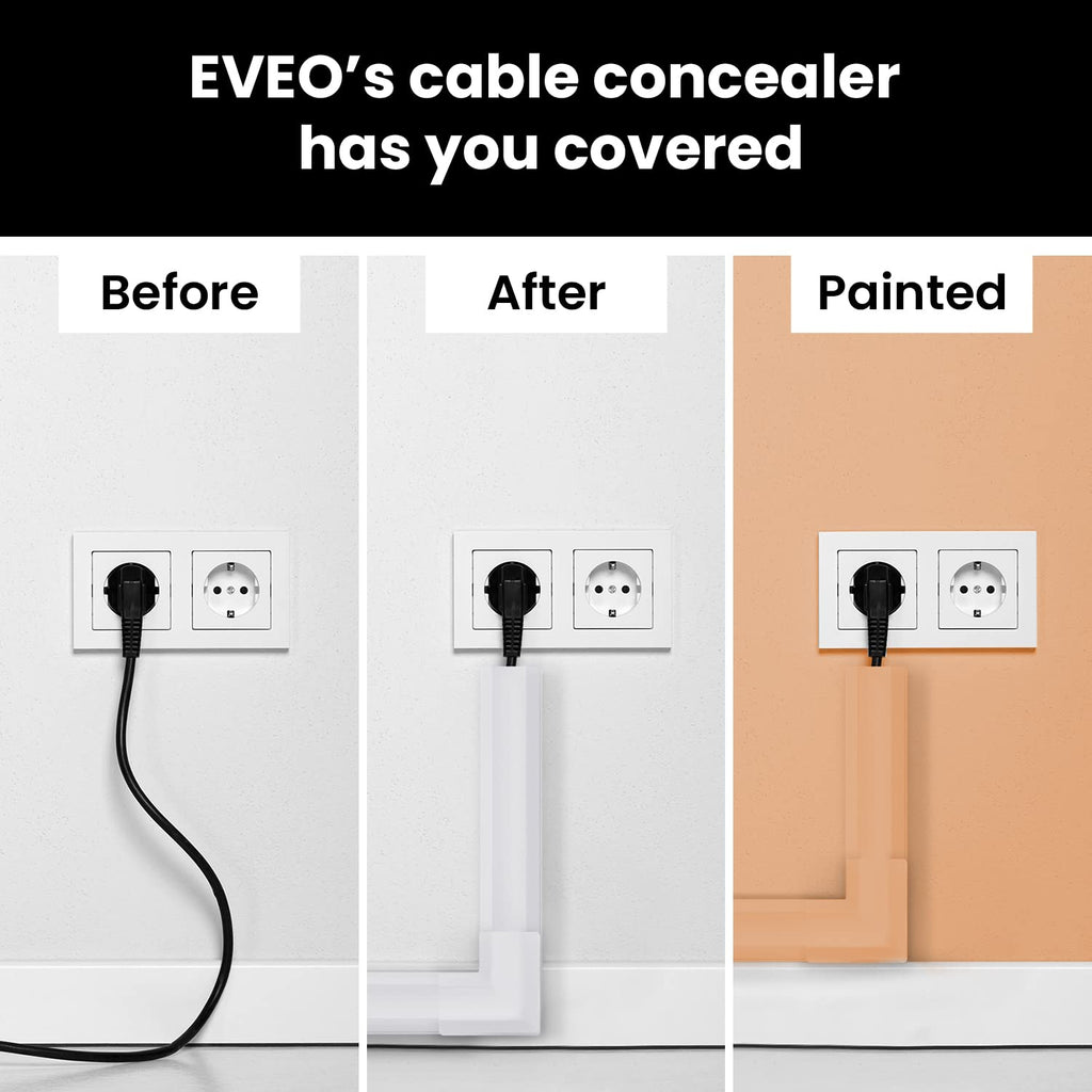 Cord Covers for Wires on Wall - 150in Cable Management Cable Hider - Cord Hiders for TV On Wall - Paintable Cable Concealer - Wire Covers for Cords - 10X (L16 x W0.95 x H0.5) - Medium | Beige