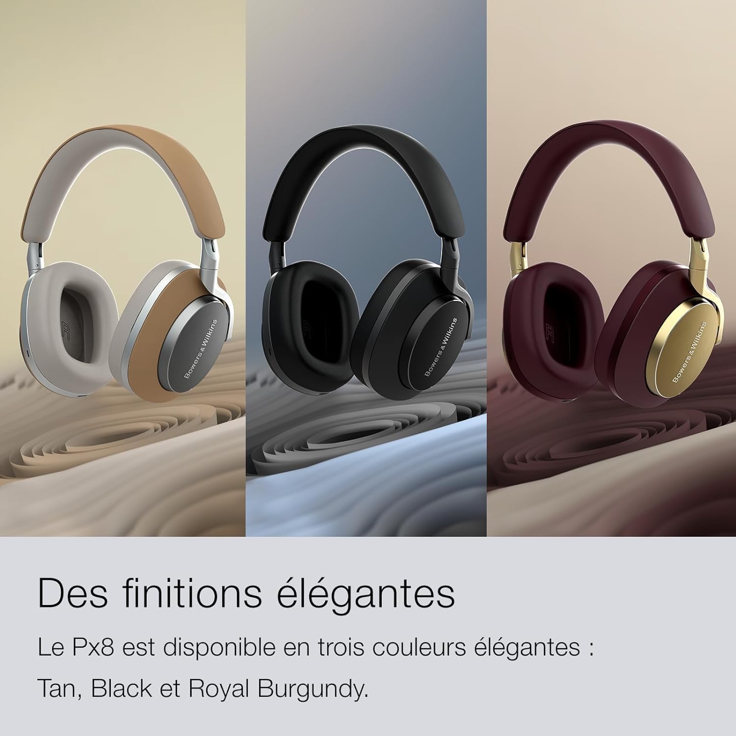 Bowers & Wilkins Px8 Over-Ear Headphones Wireless Bluetooth Noise Cancelling, Luxurious Materials, 30-Hour Battery Life, 15-Min Quick Charging, Black