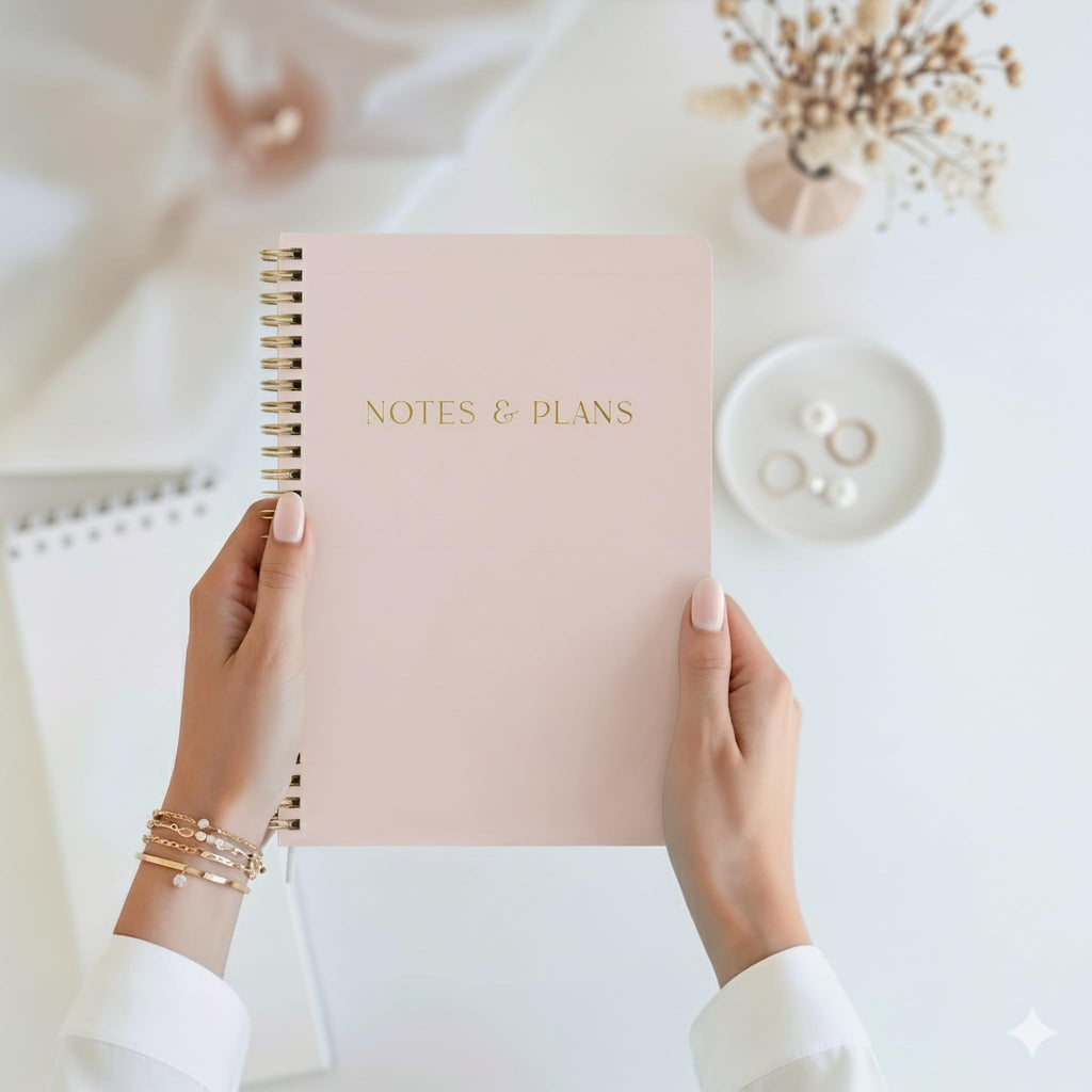 Beautiful Daily Planner And Notebook With Hourly Schedule - Aesthetic Spiral To do List Notepad to Easily Organize Your Tasks And Appointments - Stylish Book And School Or Office Supplies