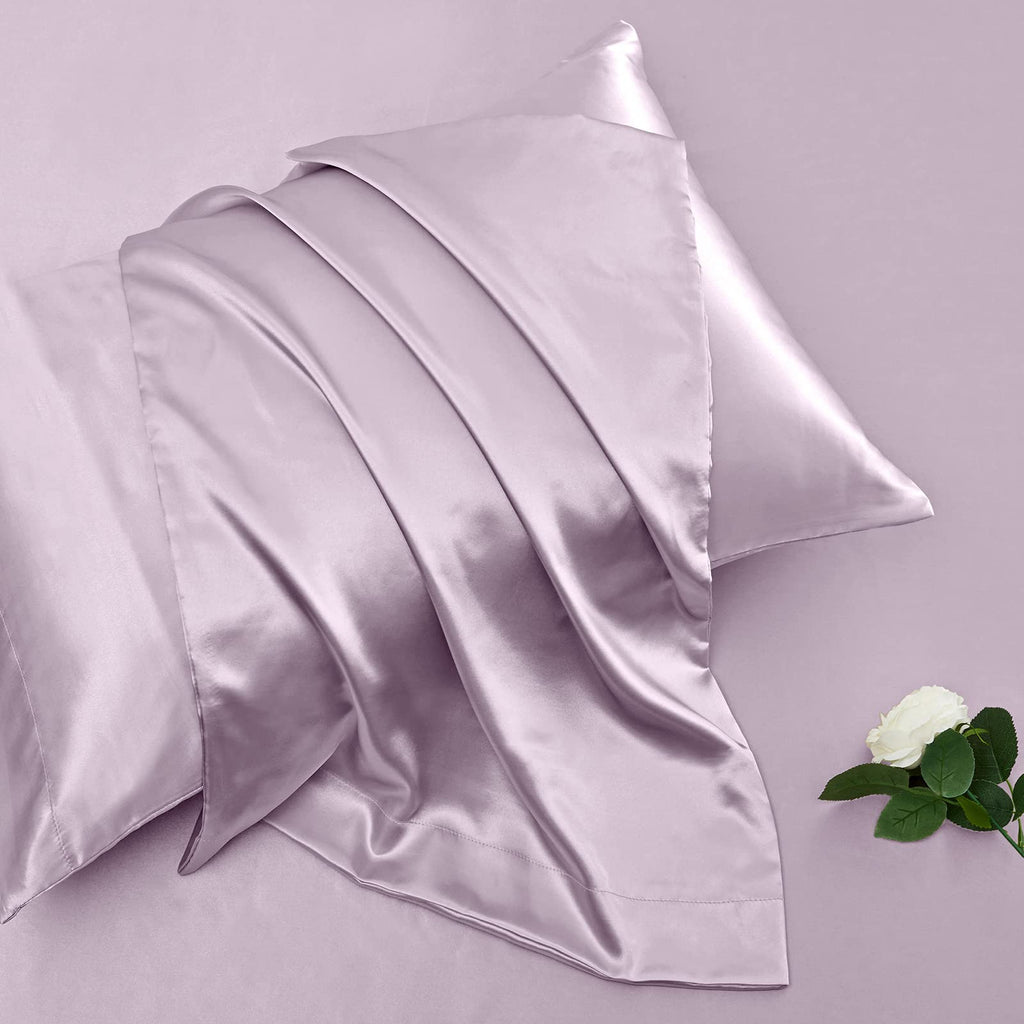 Vonty Extra Deep Pocket Full Sheet Sets - Cooling & Silky Satin Full Size Sheets with 18-24 Inch Deep Pocket, Black Satin Bed Sheets Fit Up to 24" Deep Mattress - 4 Piece Set