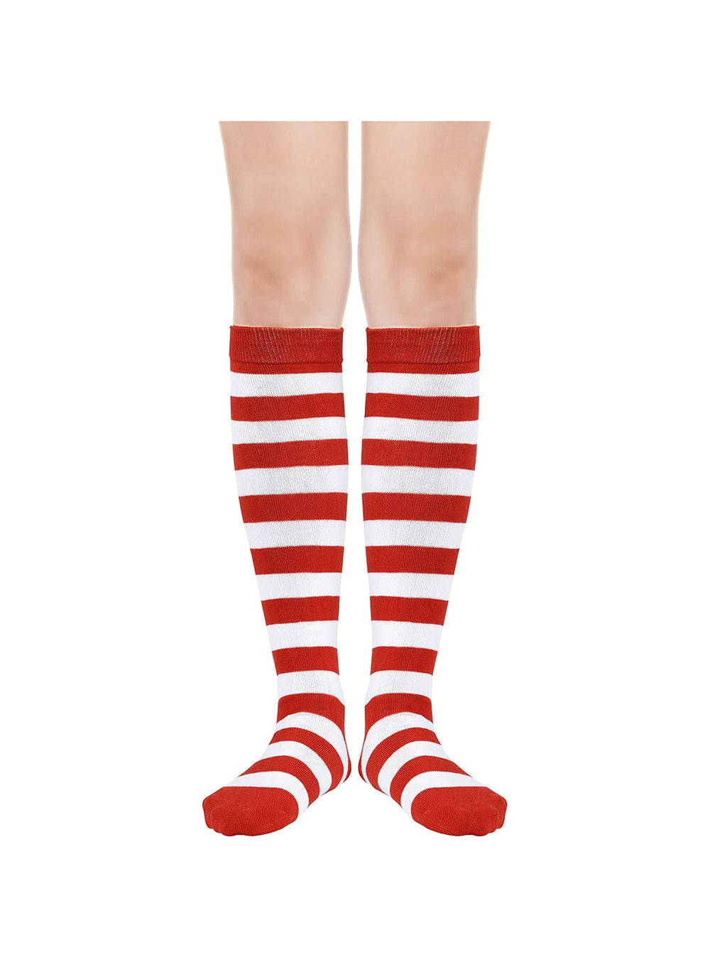 Century Star Knee High Striped Socks for Women - Long Thin Tube Sports Thigh High Socks Tall Stockings