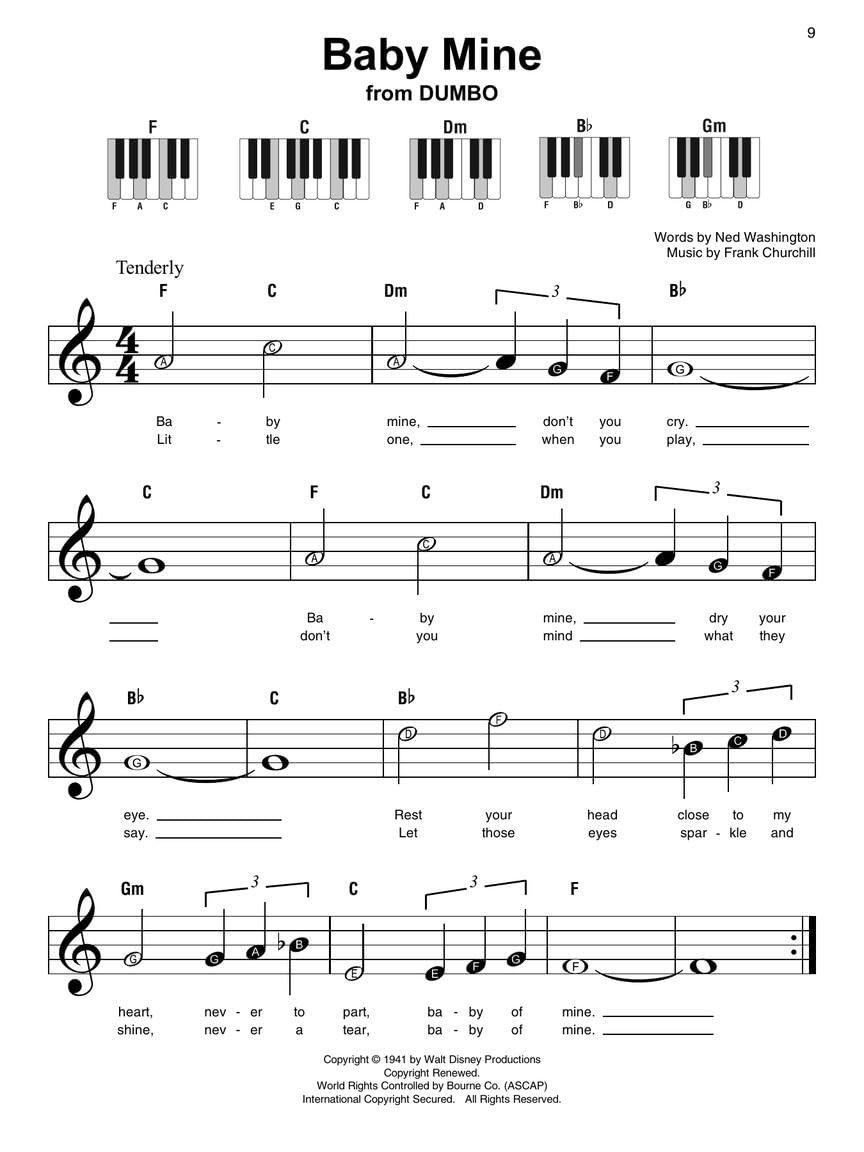 Disney Super Easy Songbook | Easy Piano Sheet Music for Beginners | 60 Classic Disney Songs with Lyrics and Chord Diagrams | Piano Music Book for Kids Students and Teachers | Fun Learning Gift