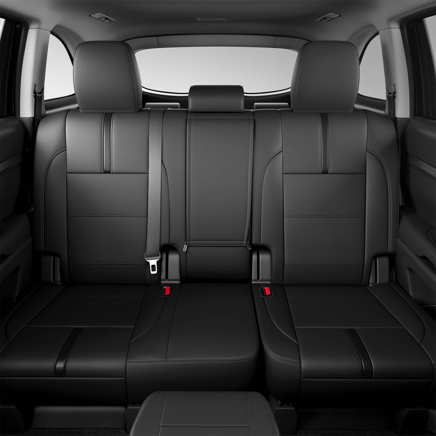 Xipoo 8 Seats Seat Cover Compatible with 2014-2019 Toyota Highlander Car Seat Protector Replacement for 2014-2019 Toyota Highlander Accessories(Fit 2014-2019 W/Second Row 40/60 Split,Black)