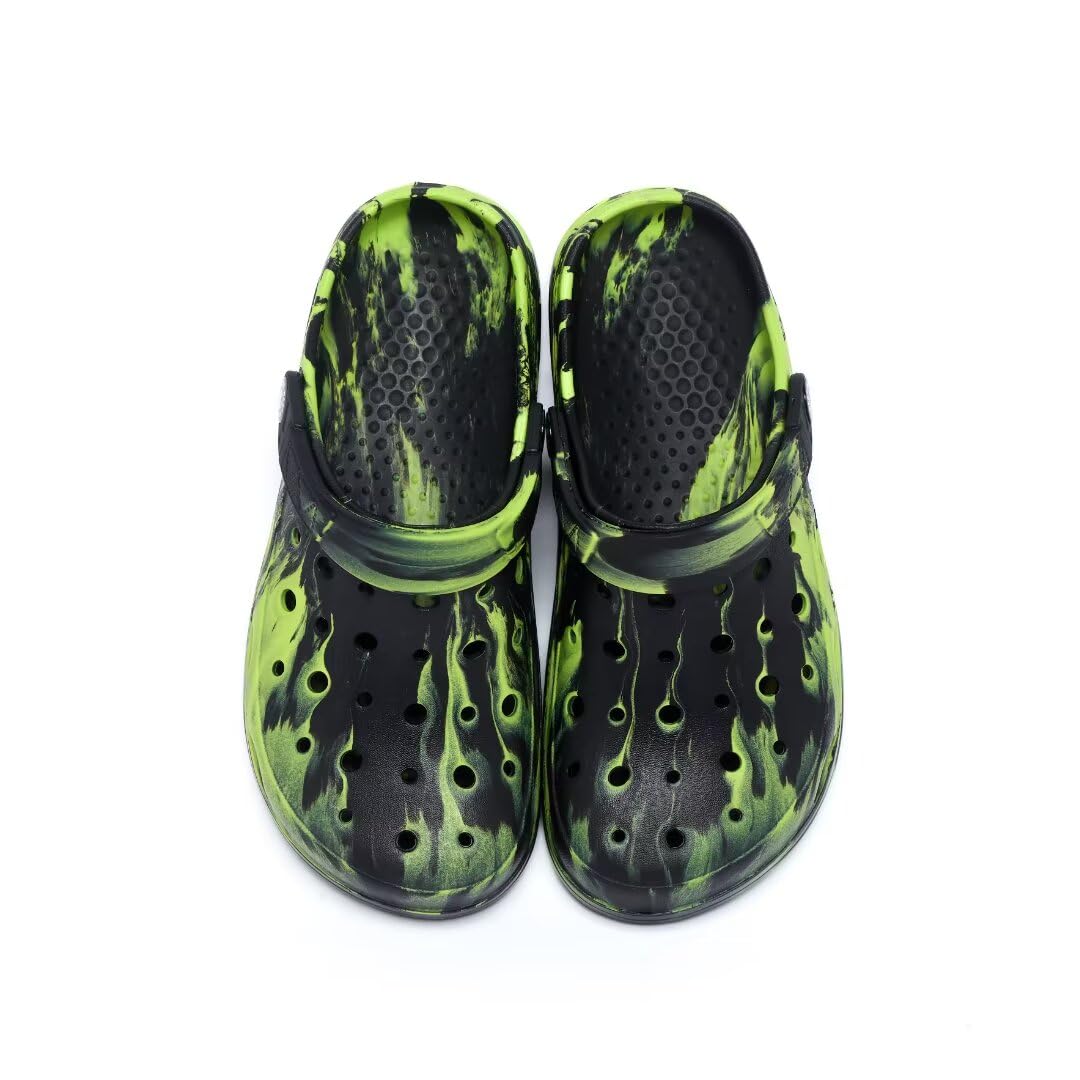 Kids Boys&Girls Black Camouflage Clogs Children's Beach Shoes Classic Marbled Tie Dye Clog Little Kid