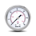 SENCTRL 30inHg Vacuum Pressure Gauge, 2" Dial, 1/8 NPT Lower Mount, Waterproof, Stainless Steel Case, for Tube Tester, HVAC, Pneumatic Air Compressor, Hand Pump, Valve Test