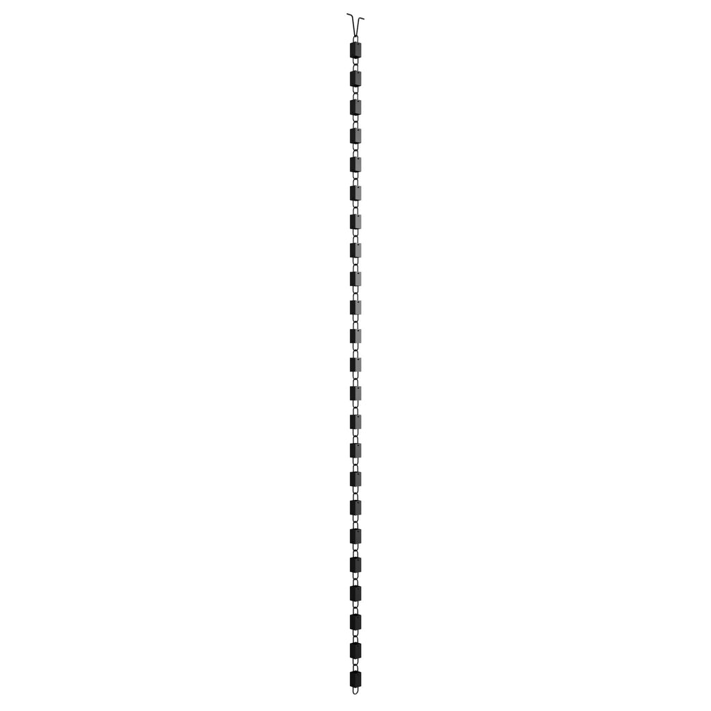 Rain Chains Direct Square Link Rain Chain Extension, 3 Feet in Length, Aluminum, Black Powder Coated, Functional and Decorative Replacement for Gutter Downspouts