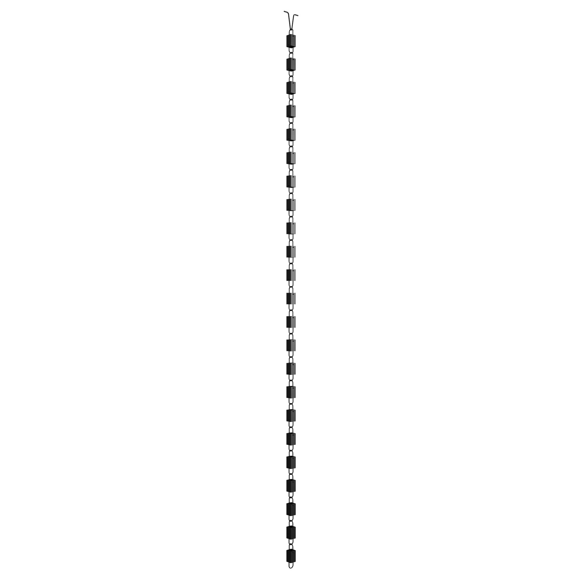 Rain Chains Direct Square Link Rain Chain Extension, 3 Feet in Length, Aluminum, Black Powder Coated, Functional and Decorative Replacement for Gutter Downspouts