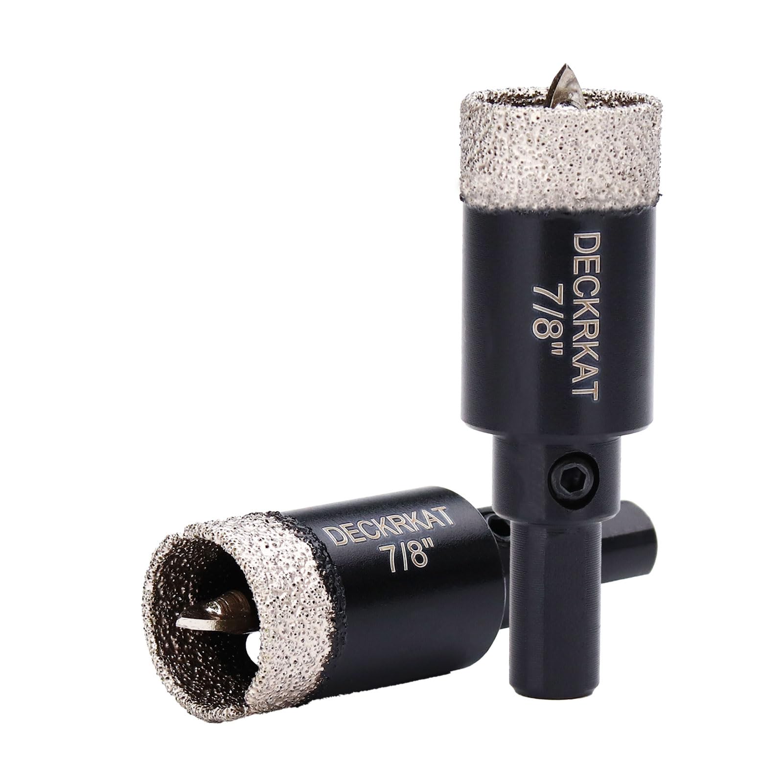 1 Inch Diamond Hole-Saw Bits with Pilot Drill Bit - 2pc 1" Diamond Tipped Tile Hole Saws with Guiding Bit Accurate Drilling for Porcelain Tile Ceramic Pottery Granite Stone Glass Bottles 25mm