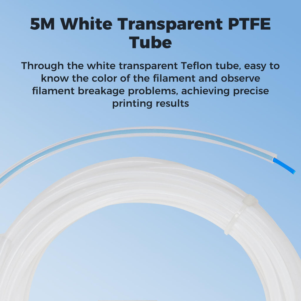 Capricorn Bowden PTFE Tubing 1M XS Series 1.75MM Filament with 2X PC4-M6 & 2X PC4-M10 Pneumatic Fittings & Tube Cutter for Creality Ender 3 V2/ Ender 3/ Ender 3 Pro/Ender 5/ CR-10/10S 3D Printer