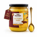 Grass Fed A2 Cultured Ghee | Gir Cow Ghee | Clarified Butter | Cultured Desi Ghee,Non-GMO, Lactose-Free, Keto Friendly - Two Brothers Organic Farms (16 fl oz (500 ml) Plastic)