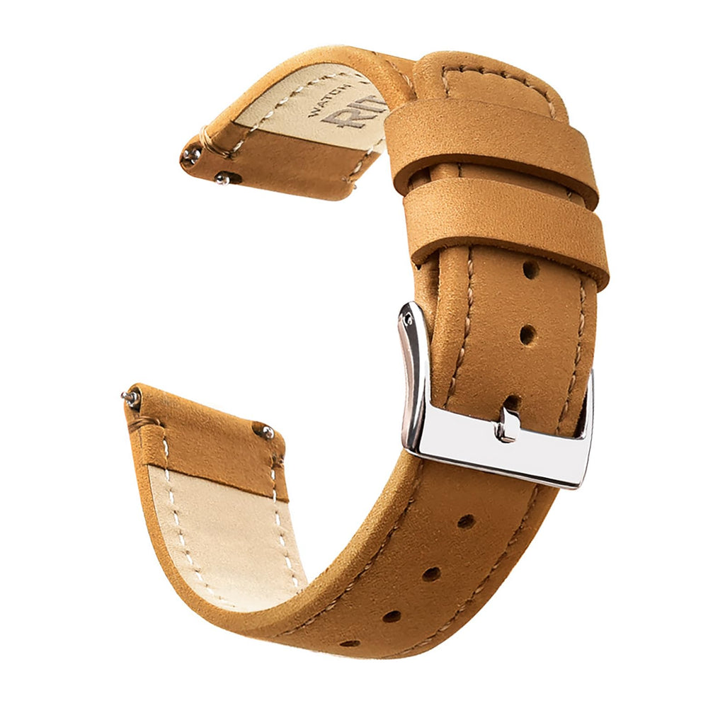 Ritche Christmas Gift Quick Release Leather Watch Band Leather Watch Strap 18mm 19mm 20mm 21mm 22mm 23mm or 24mm for Men and Women, White Elephant Gifts, Stocking Stuffers For Men