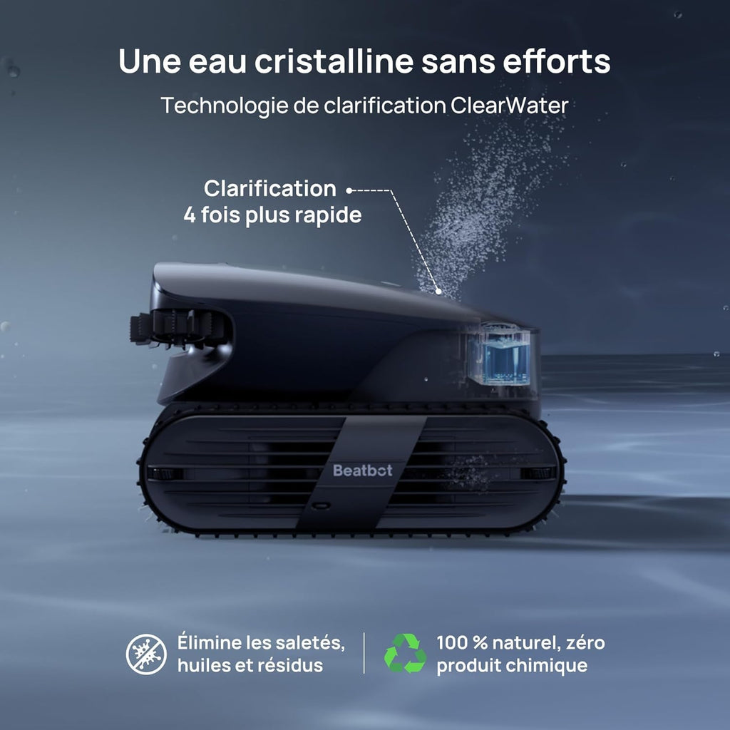 Beatbot AquaSense 2 Ultra Pool Vacuum Robot, Pool Mapping with AI Camera, AI Cruise Debris Detection, Multi-Level Platform Cleaning, 5-in-1 Cleaning, Superior Surface Cleaning – Midnight Blue