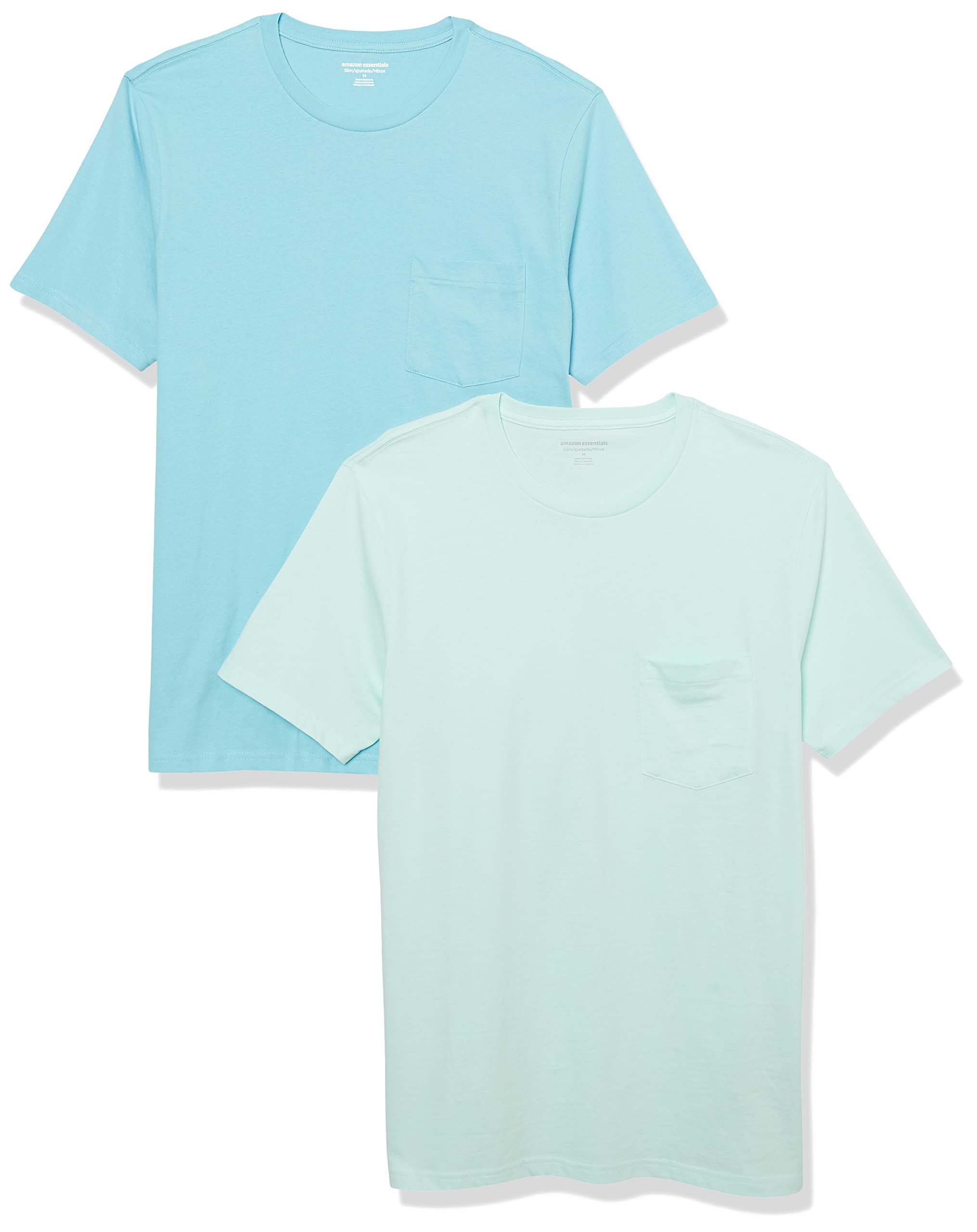 Amazon Essentials Men's Short-Sleeve Crewneck Pocket T-Shirts, Pack of 2