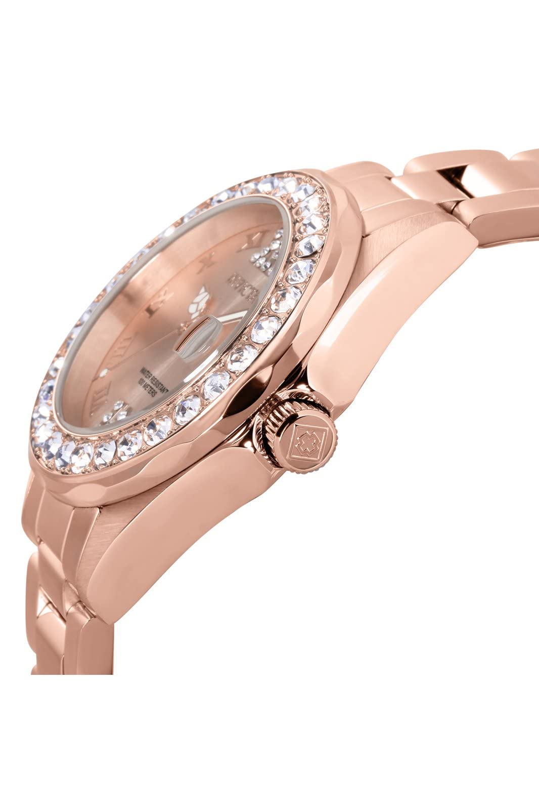 Invicta Women's Pro Diver Crystal Accented 18k Ion-Plated Stainless Steel Watch