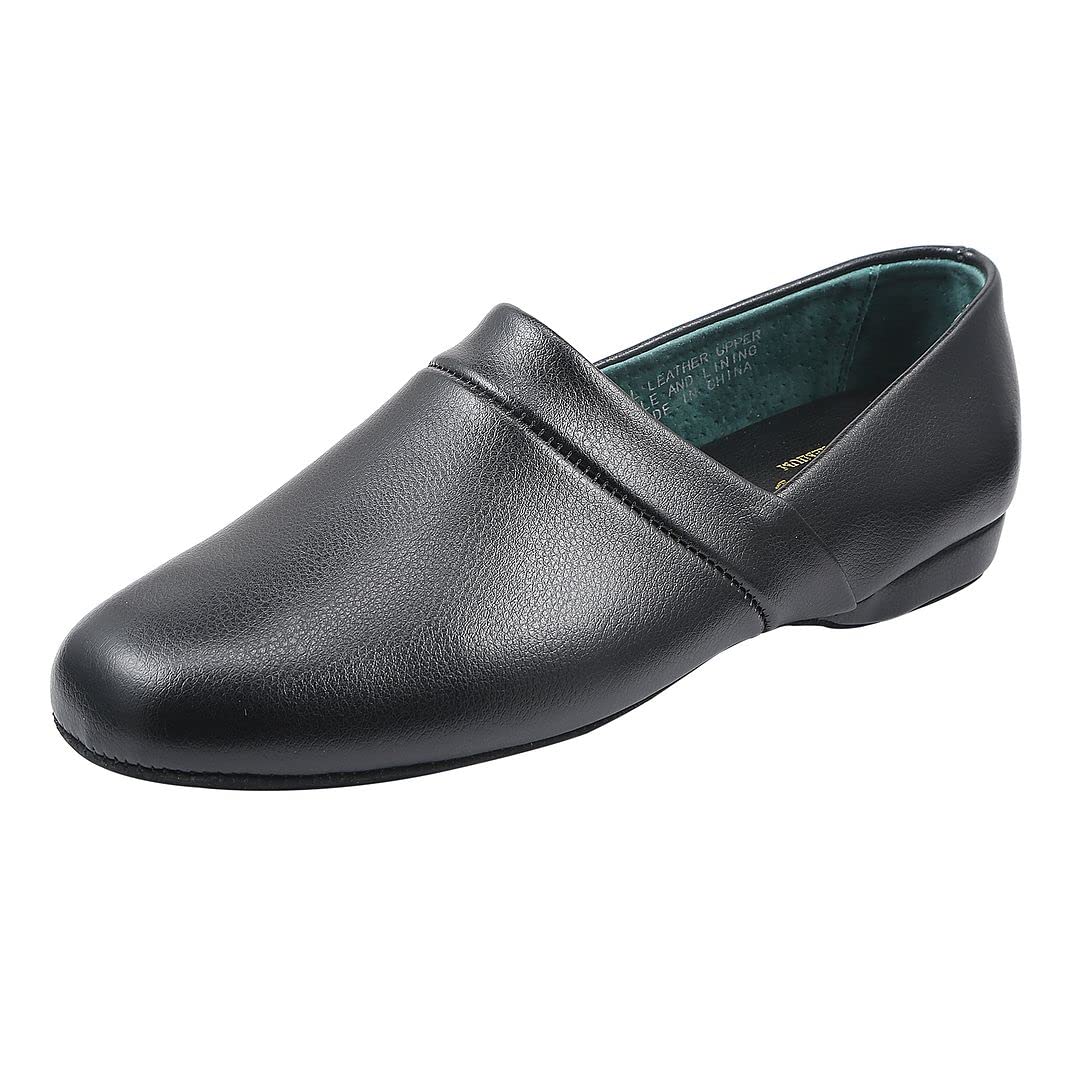 PAMIR Men's Opera Genuine Leather House Slippers | Full back slippers, 100% breathable leather, silent suede outsole, memory foam, hand turned, great gift for him