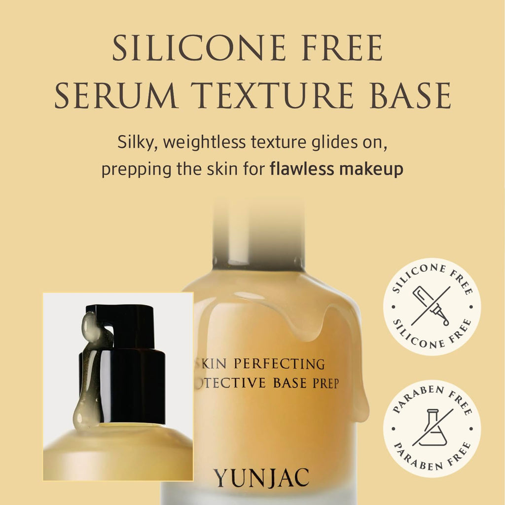 YUNJAC YUNJAC Base Prep (0.85 fl oz) - Grip Primer, Skin Perfecting Makeup Base for Korean Skin Prep. Silicone-Free, Serum Texture for Glowing, Flawless, and Long-Lasting Makeup