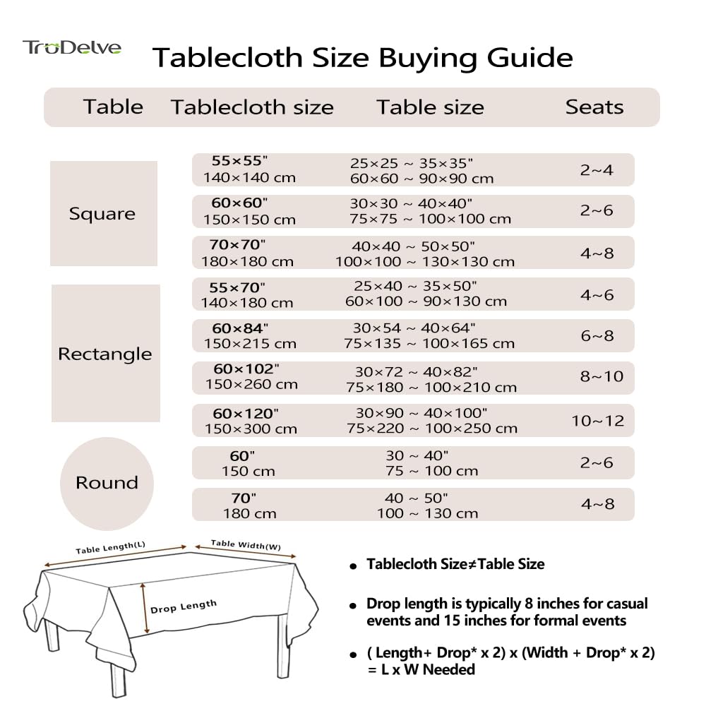 TruDelve Cotton Table Cloth Square Tables Beige Striped Tablecloths Fall Outdoor Tablecloth for Picnic Table Cover (Beige,55"x55",Square)