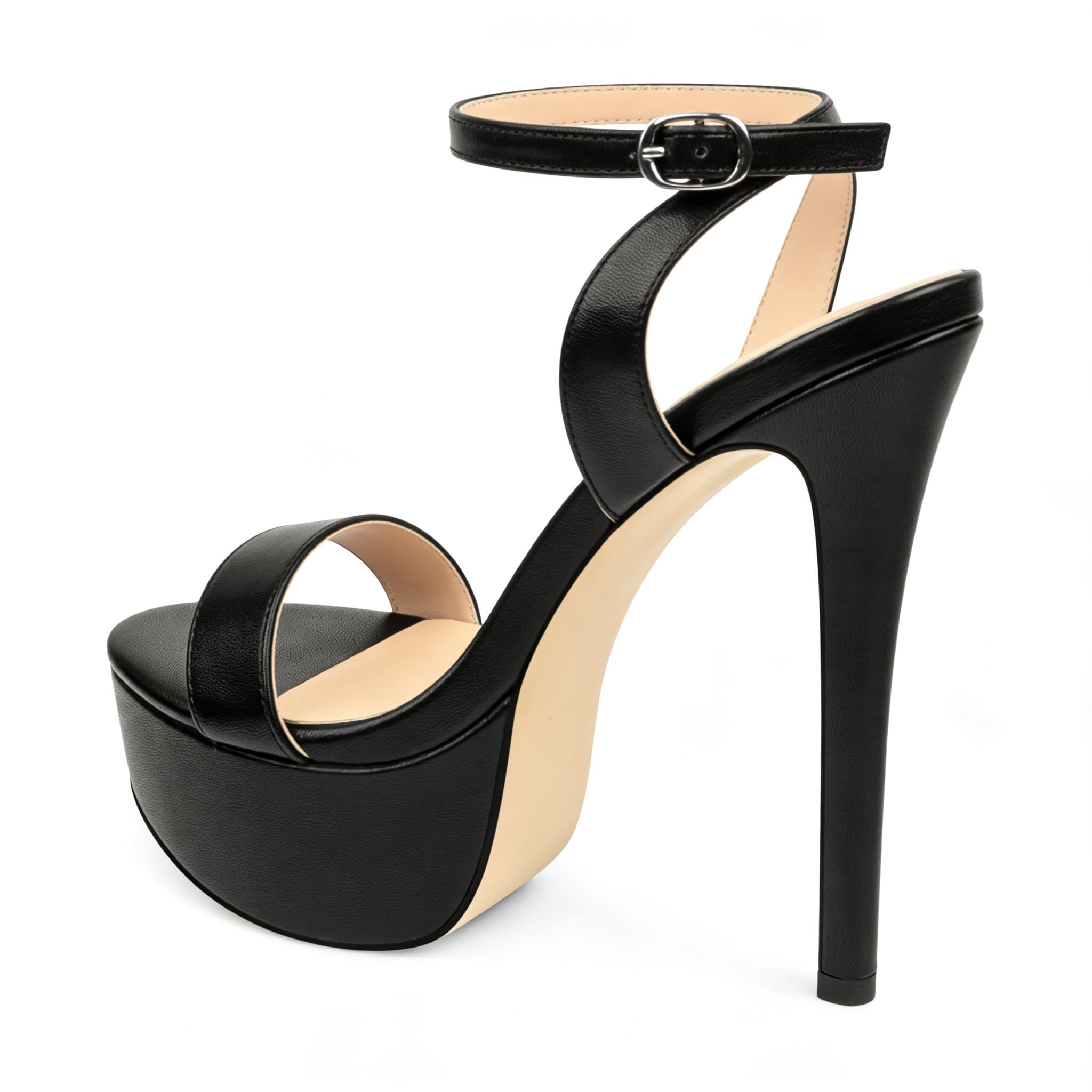 MERUMOTE Women's Platform Heels Sky High Heel Sandals Party Bridal Evening Shoes
