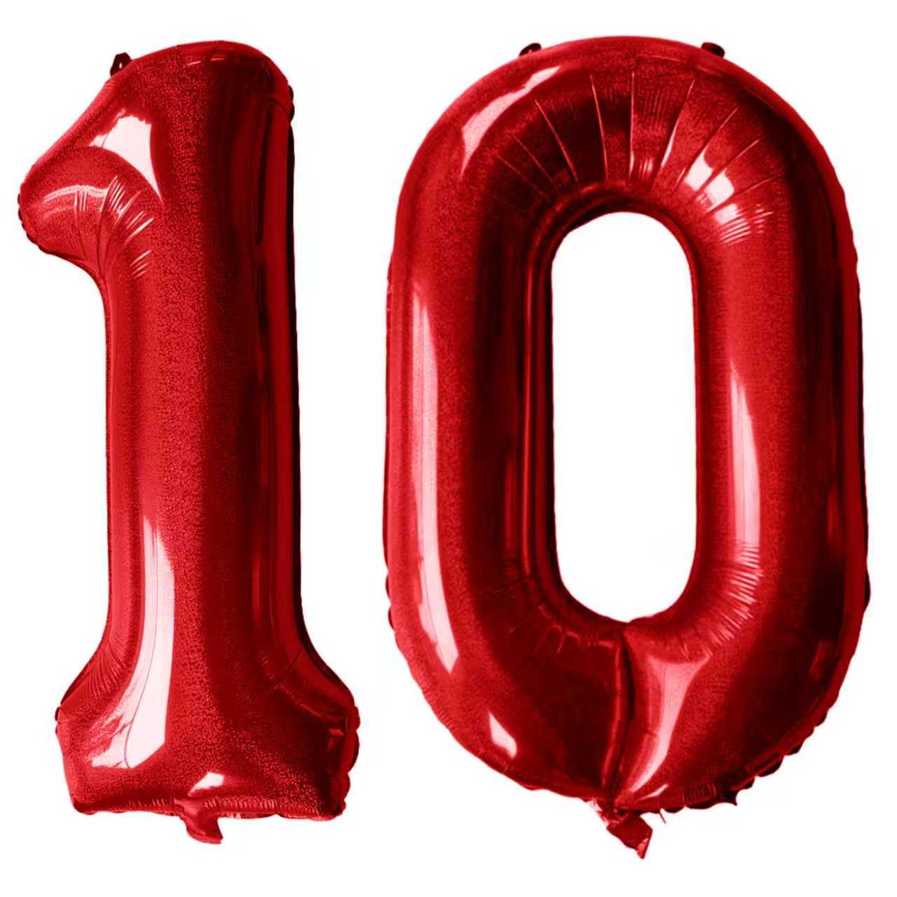 Brown Number 10 Balloons 40 Inch Giant Brown 10 Foil Mylar Balloons for 10th Birthday Anniversary Events Party Decorations