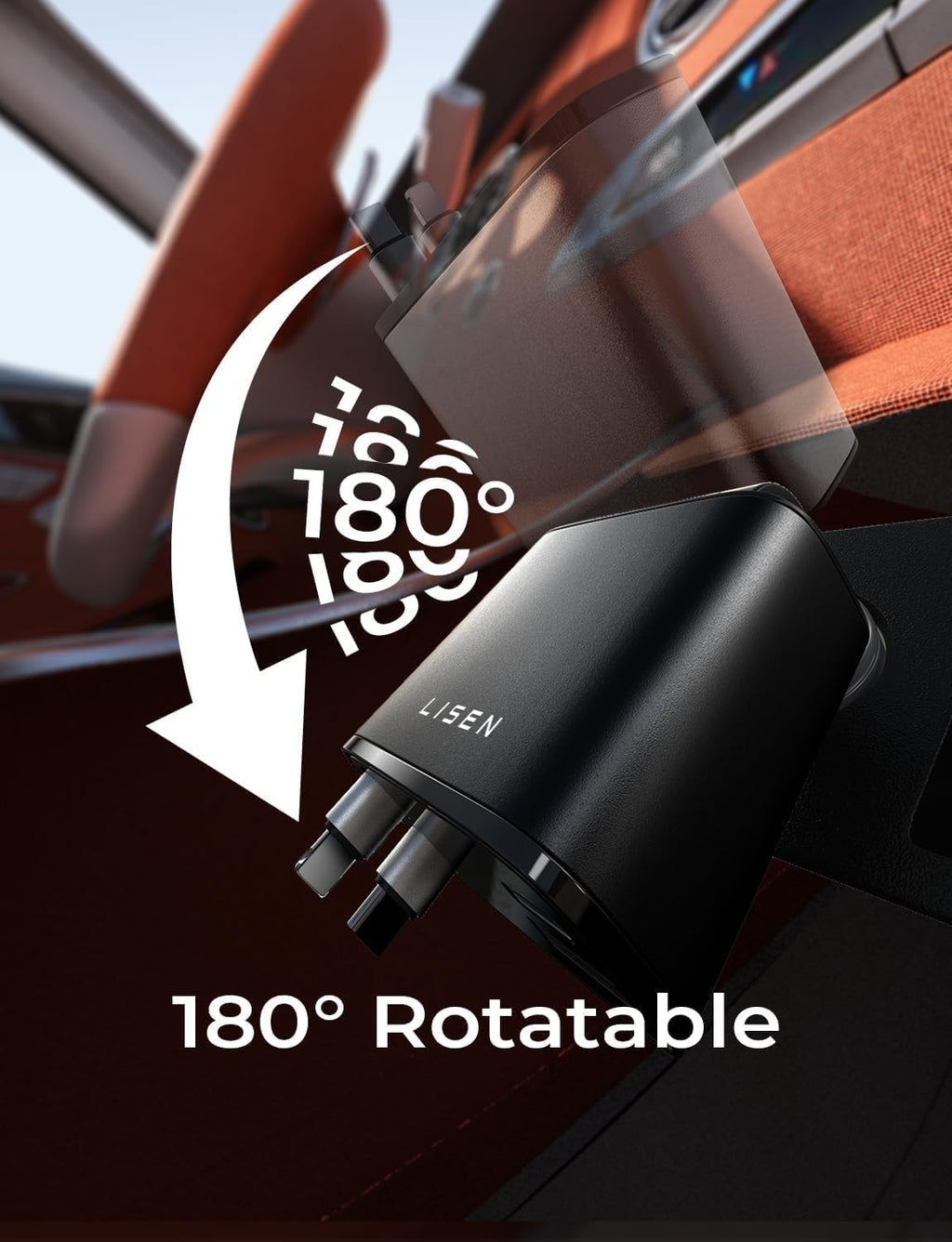 LISEN Retractable Car Charger, 84W Car Charger USB C Fast Charger Adapter for iPhone, Car Accessories for Men Women, Birthday Gifts for Fathers Day for Men Dad Husband, for iPhone 17 16 15 14 13 12 11
