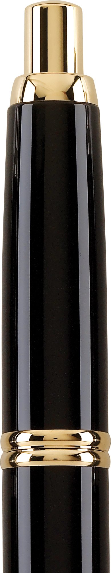 PILOT Vanishing Point Collection Refillable & Retractable Fountain Pen, Black Carbonesque Barrel with Rhodium Accents, Blue Ink, Medium Nib (60246)