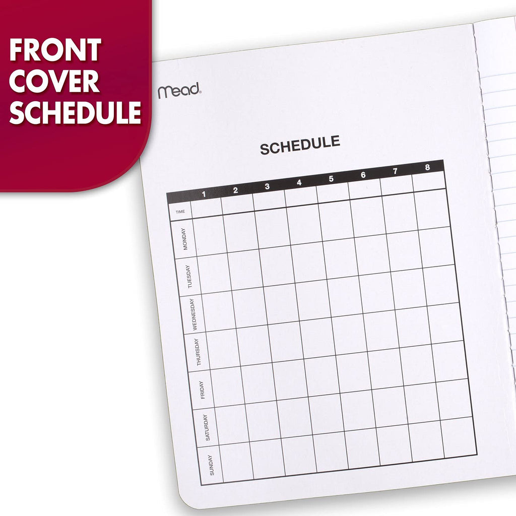 Mead Composition Notebook, 12 Pack, Wide Ruled Paper, 7-1/2" x 9-3/4", 100 Sheets per Comp Book, Colors Will Vary (963759)