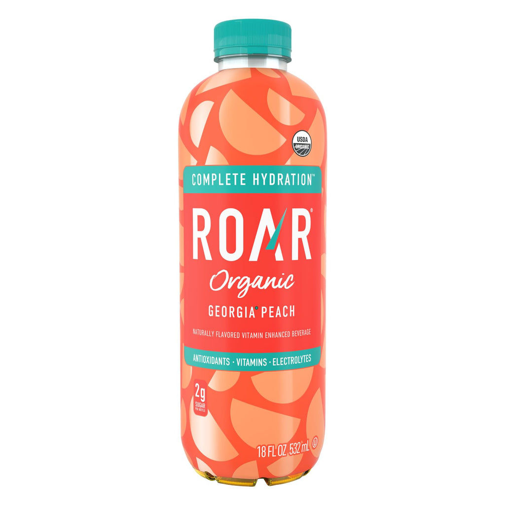ROAR Complete Hydration Organic - Electrolyte Drinks Loaded with Vitamins C, B5, B12 - Non-GMO, Gluten-Free - Strawberry Lemonade - 12 pc