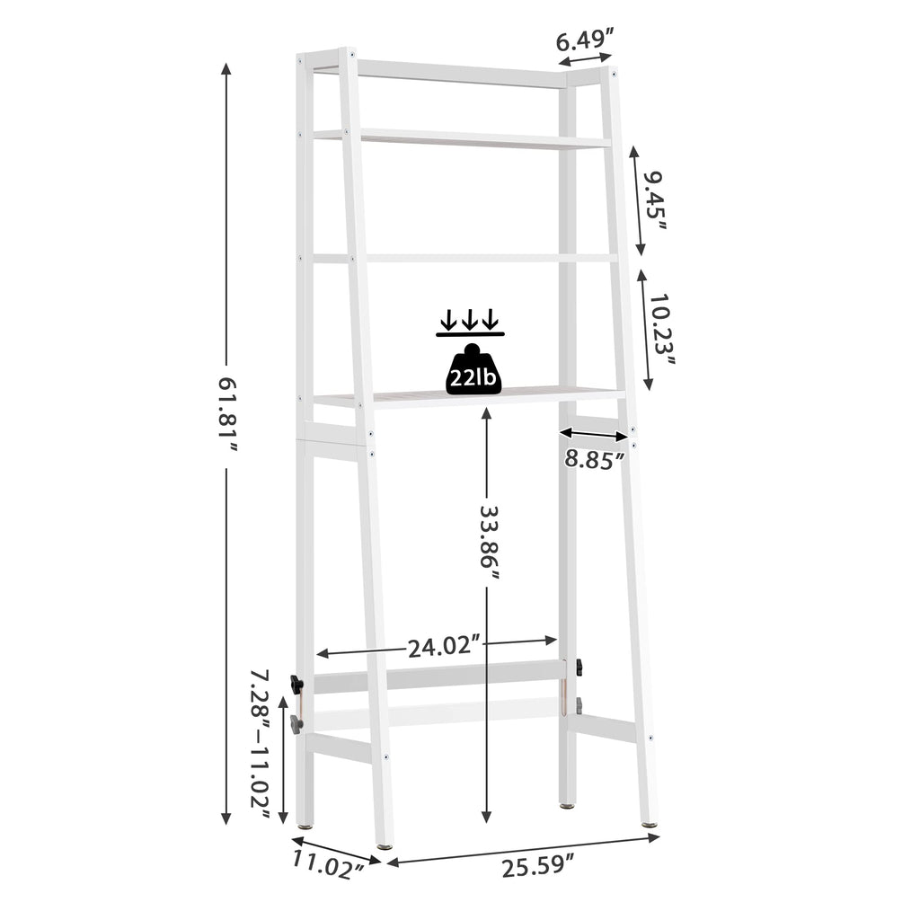 MallKing Over The Toilet Bathroom Organizer, Wooden 3-Tier Over-The-Toilet Storage Rack Bathroom Space Saver Organizer, Freestanding Above Toilet with Toilet Paper Holder and Hooks (Black)