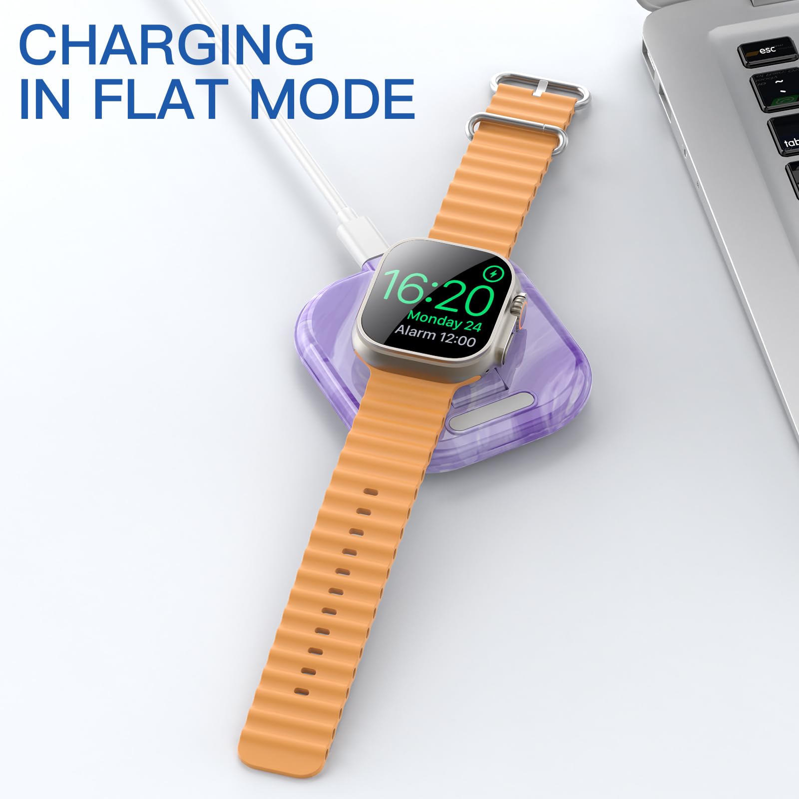 for Apple Watch Magnetic Charging Dock - Fast Magnetic Charger Stand, Compatible with Apple Watch Series 2/3/4/5/6/7/8/9/10/Ultra 1 2, Supports Nightstand Mode, Portable Design for Travel