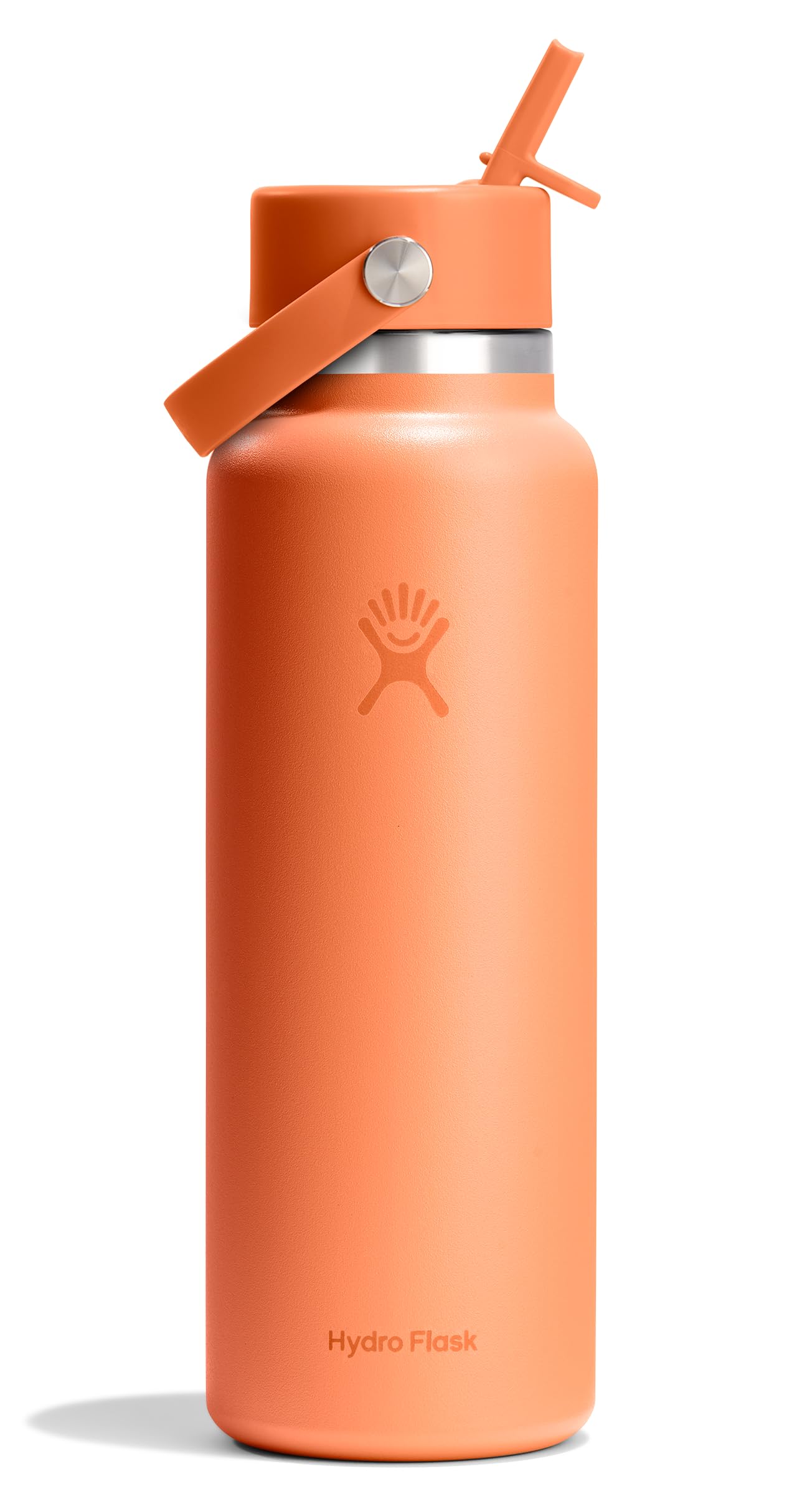 Hydro Flask Water Bottle - Insulated Stainless Steel - Wide Straw Lid, Non Spill, Leakproof in 24 Oz Forest Green Arc