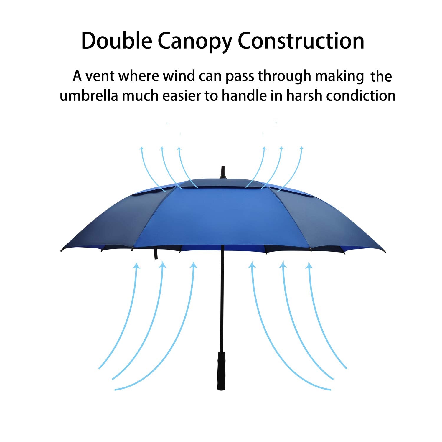 ACEIken Golf Umbrella Large 58/62/68 Inch Automatic Open Golf Umbrella Extra Large Oversize Double Canopy Vented Umbrella Windproof Waterproof for Men and Women