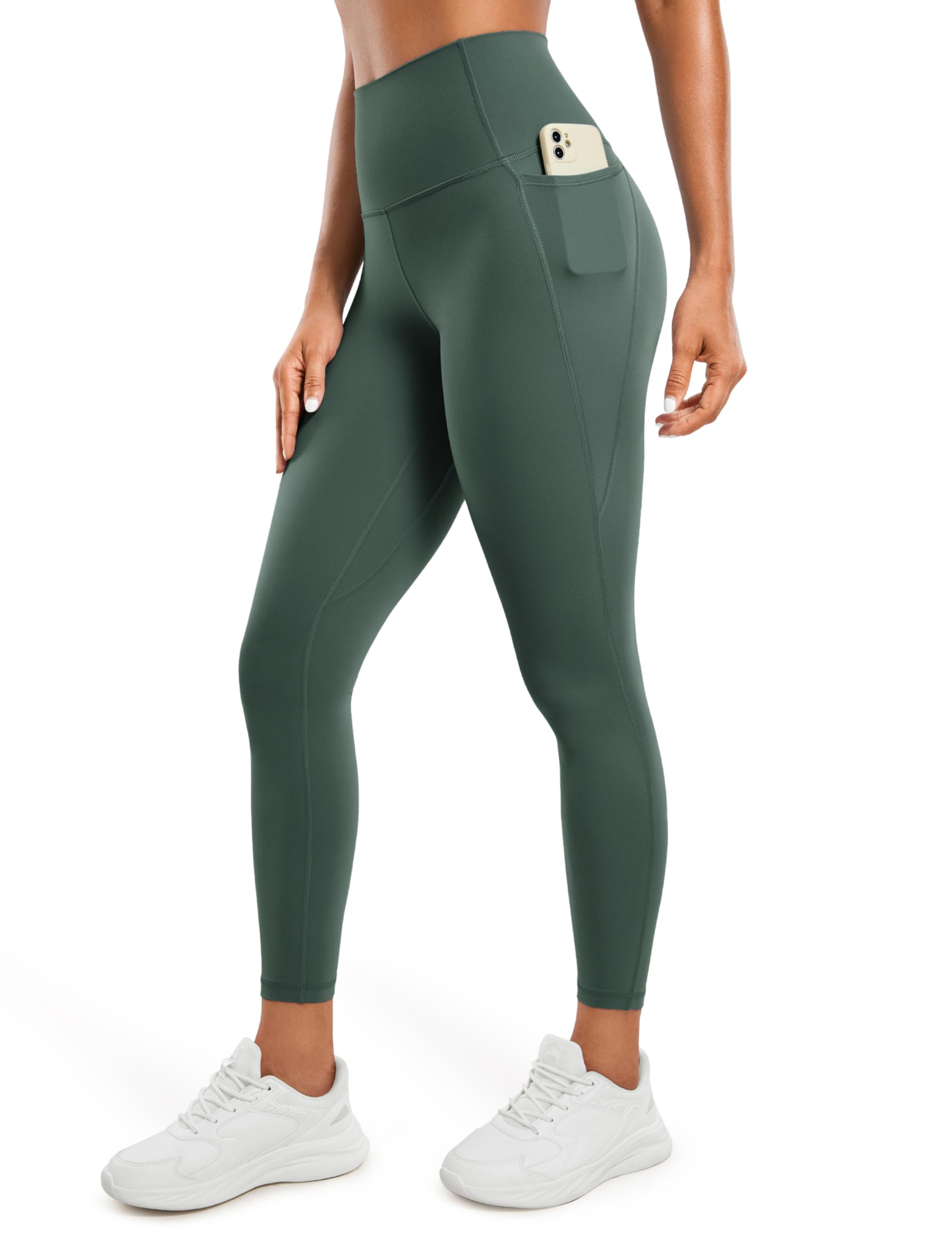 CRZ YOGA Butterluxe Workout Leggings Pockets 25'' - High Waisted Gym Womens Yoga Pants Buttery Soft