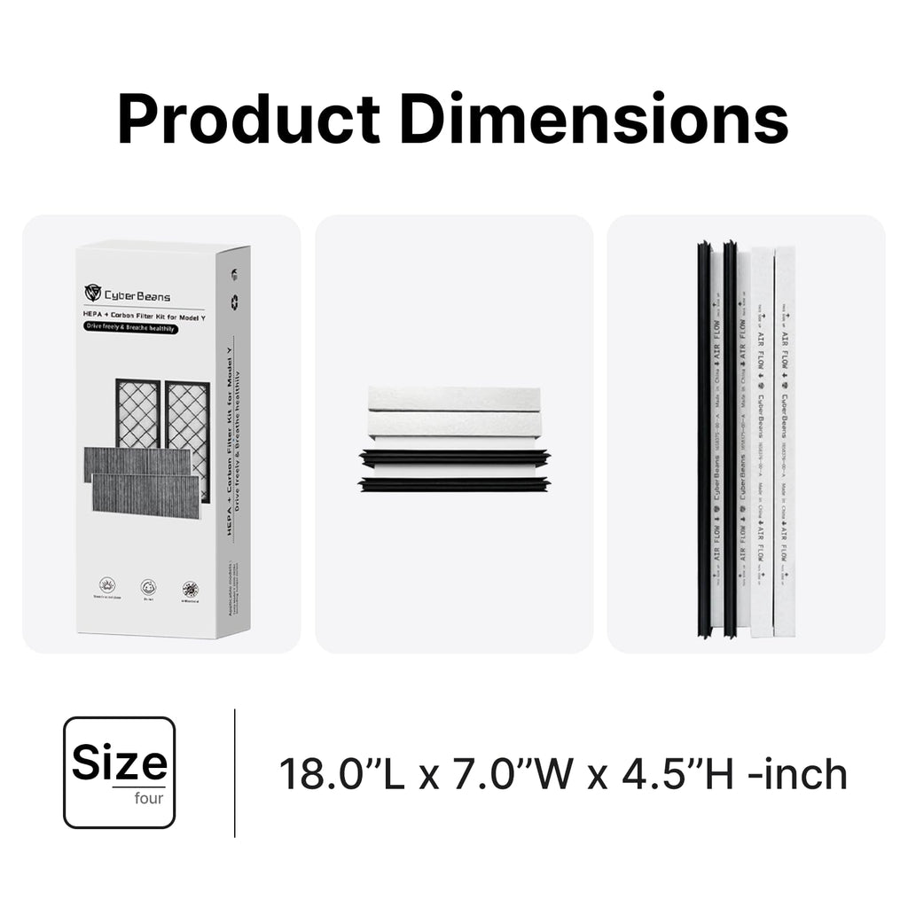 Air Conditional Replacement with Activated Carbon for Tesla Model 3 Model Y HEPA Cabin Air Filter Accessories 2016-2024/2025/2026 Juniper Highland Upgraded Version(2 Pack)