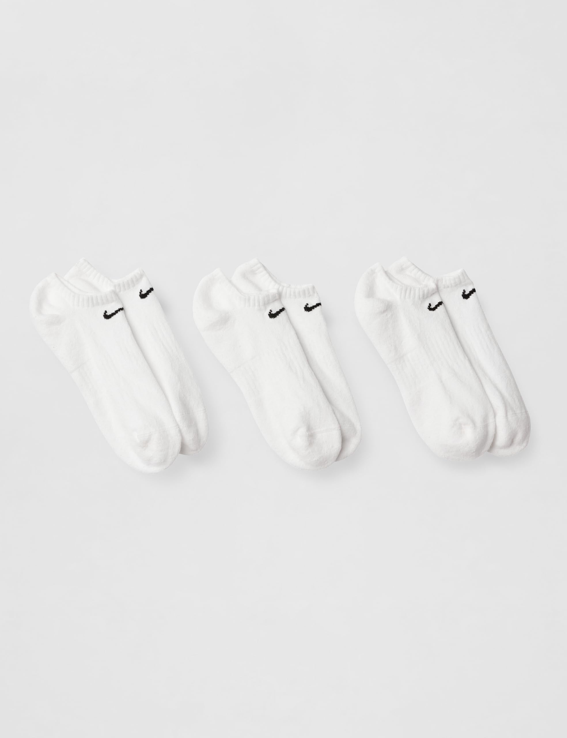 Nike Unisex Adult Everyday Cushioned Training No-Show Socks (3-Pack) | Mens and Womens