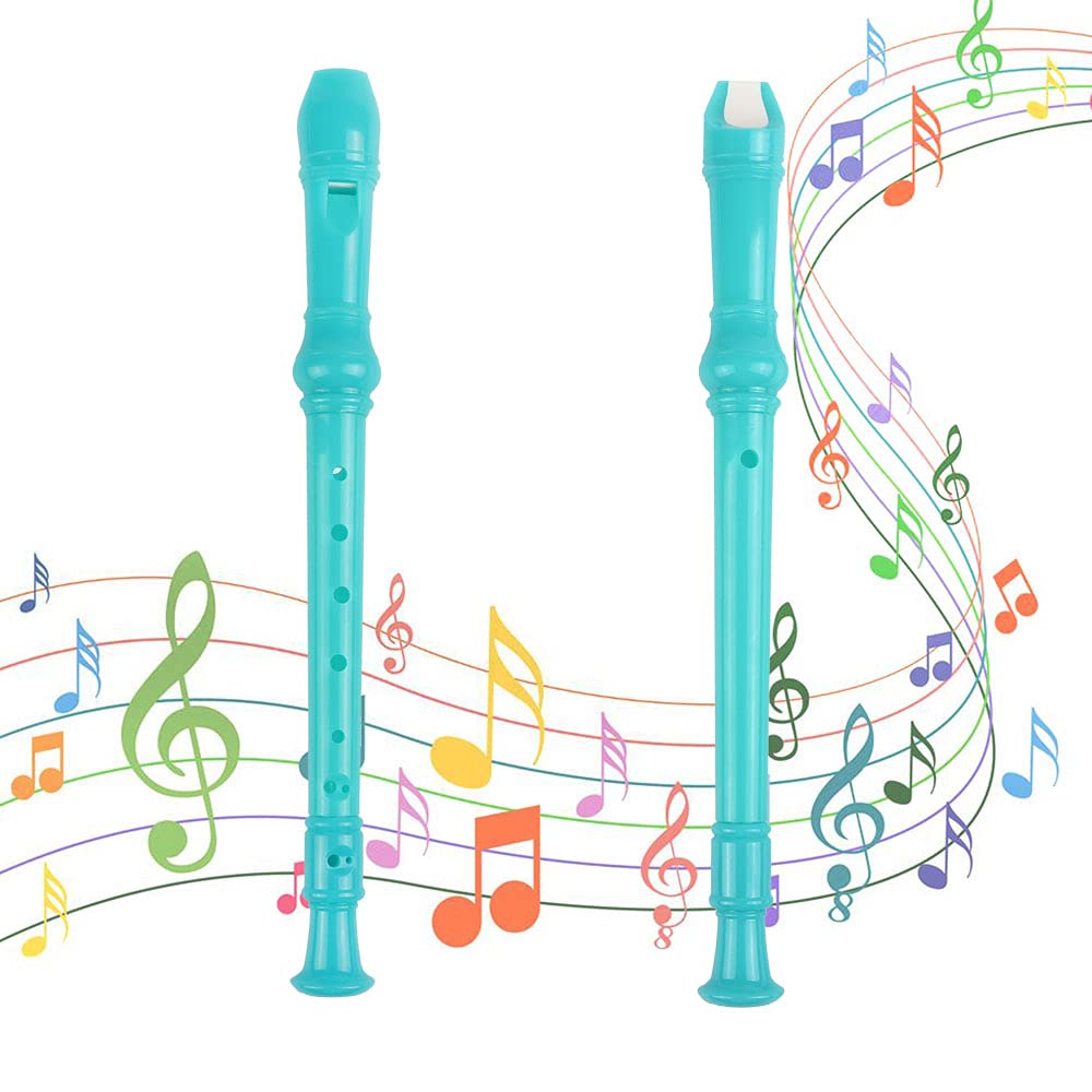 Mr.Power Maple Wooden Soprano Recorder, C Key German Style Fingering 8 Holes 2 Piece School-Approved Musical Instrument Pupil Student Educational (Wood Color)