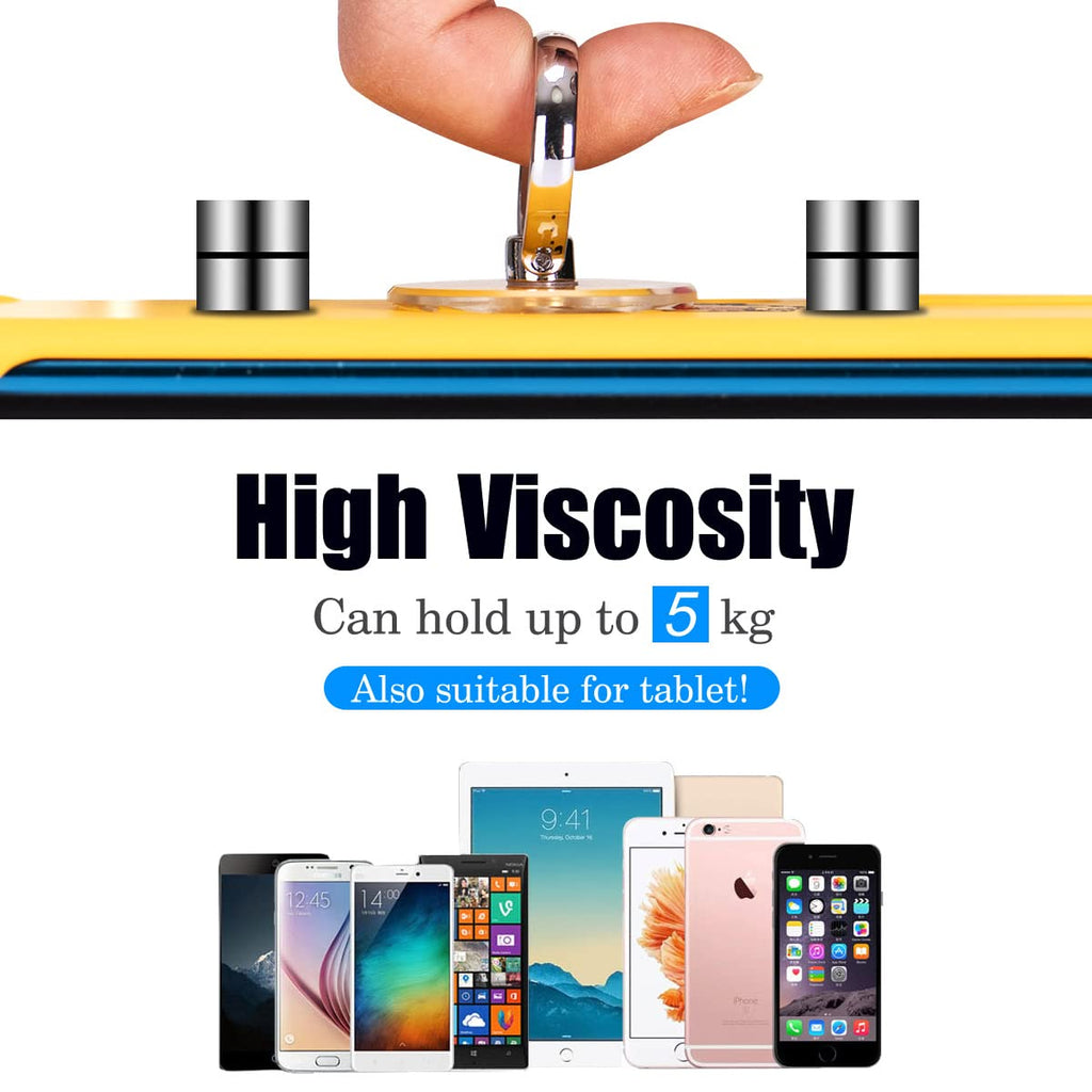 Transparent Phone Ring Holder Grip - EI Sonador Clear Cell Phone Ring Stand Holder Finger Grip Kickstand 360° Rotation, Compatible with Most of Phones, Tablets and Case (2 Aquamarine Diamond)