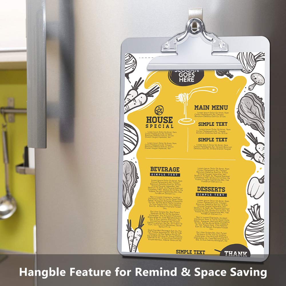 ROCOFF Metal Clipboard, Aluminum Heavy Duty Clipboard with Cover, Rust Proof & Protect Documents from Spilled Liquid, Letter Size Paper Holder with High Capacity Clip, Greate for Business or Study