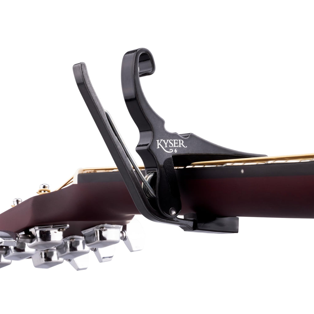 Kyser Musical Products Quick-Change Guitar Capo, KG6ABA, Abalone - For 6-String Acoustic Guitars, Made in USA, Quality, Strong, Lightweight, Quick & Easy Key Changes, Innovative, Perfect Fit