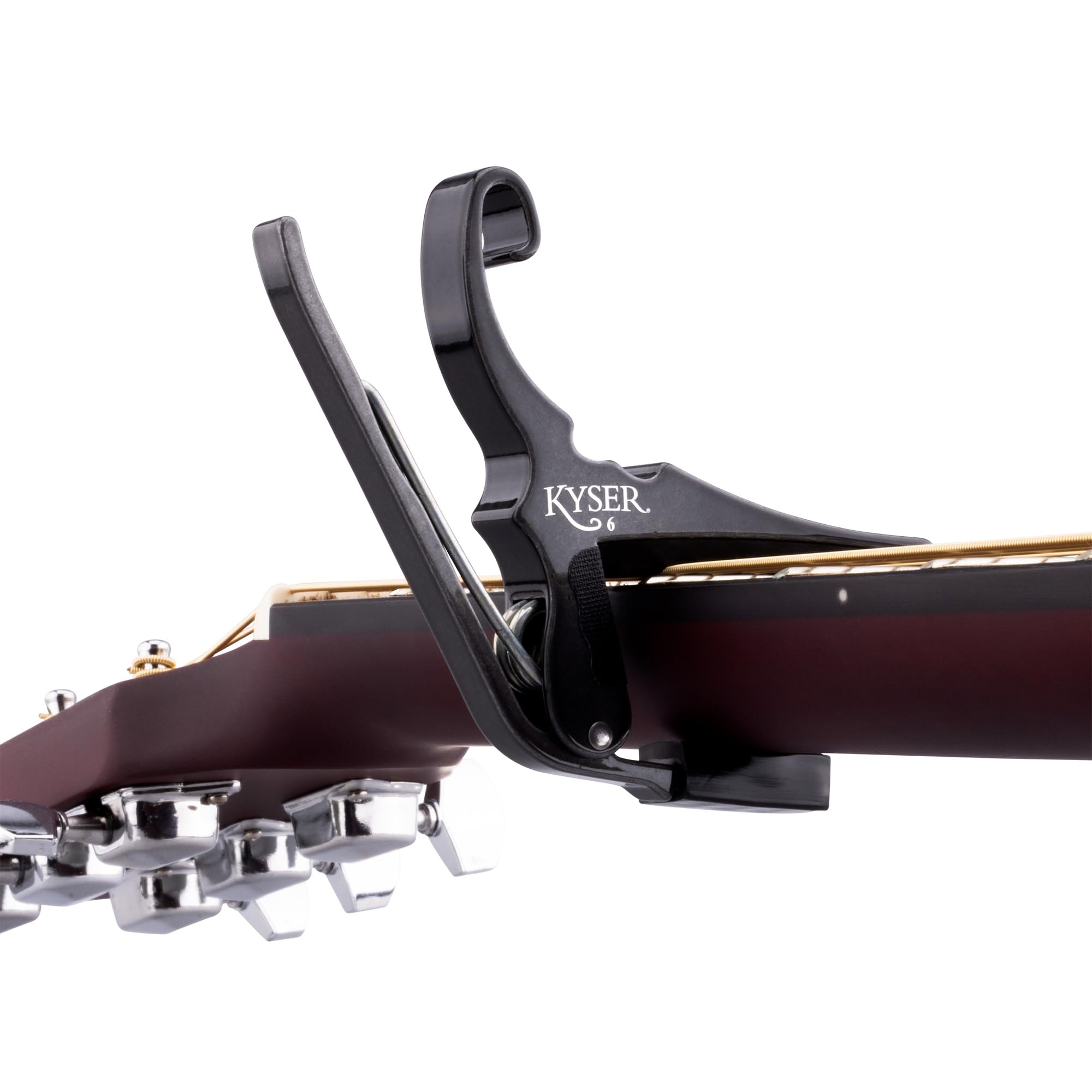 Kyser Musical Products Quick-Change Guitar Capo, KG6ABA, Abalone - For 6-String Acoustic Guitars, Made in USA, Quality, Strong, Lightweight, Quick & Easy Key Changes, Innovative, Perfect Fit