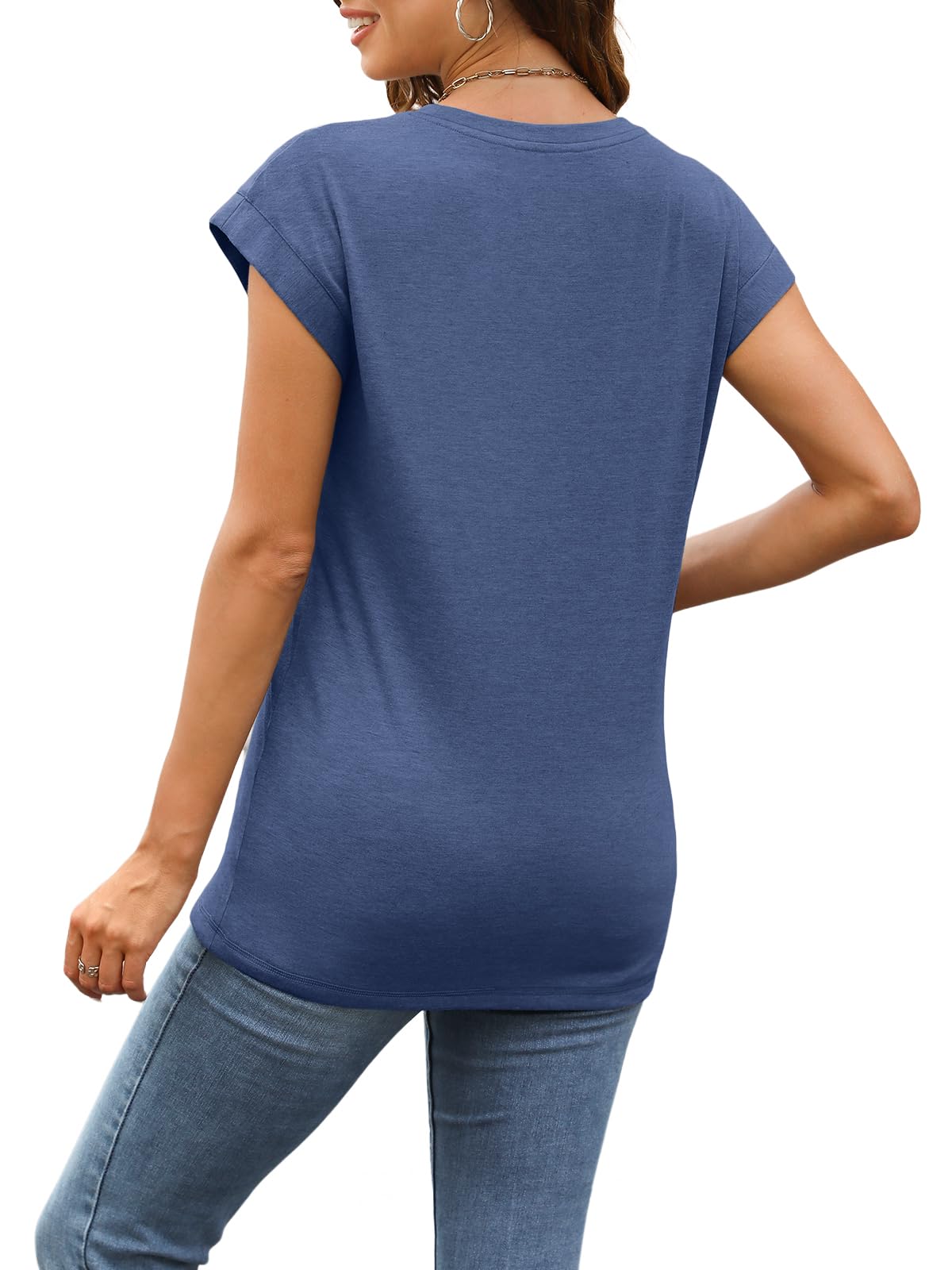 SUNBS 3 Pack Womens Summer Cap Sleeve T Shirts Business Casual Dressy Tops