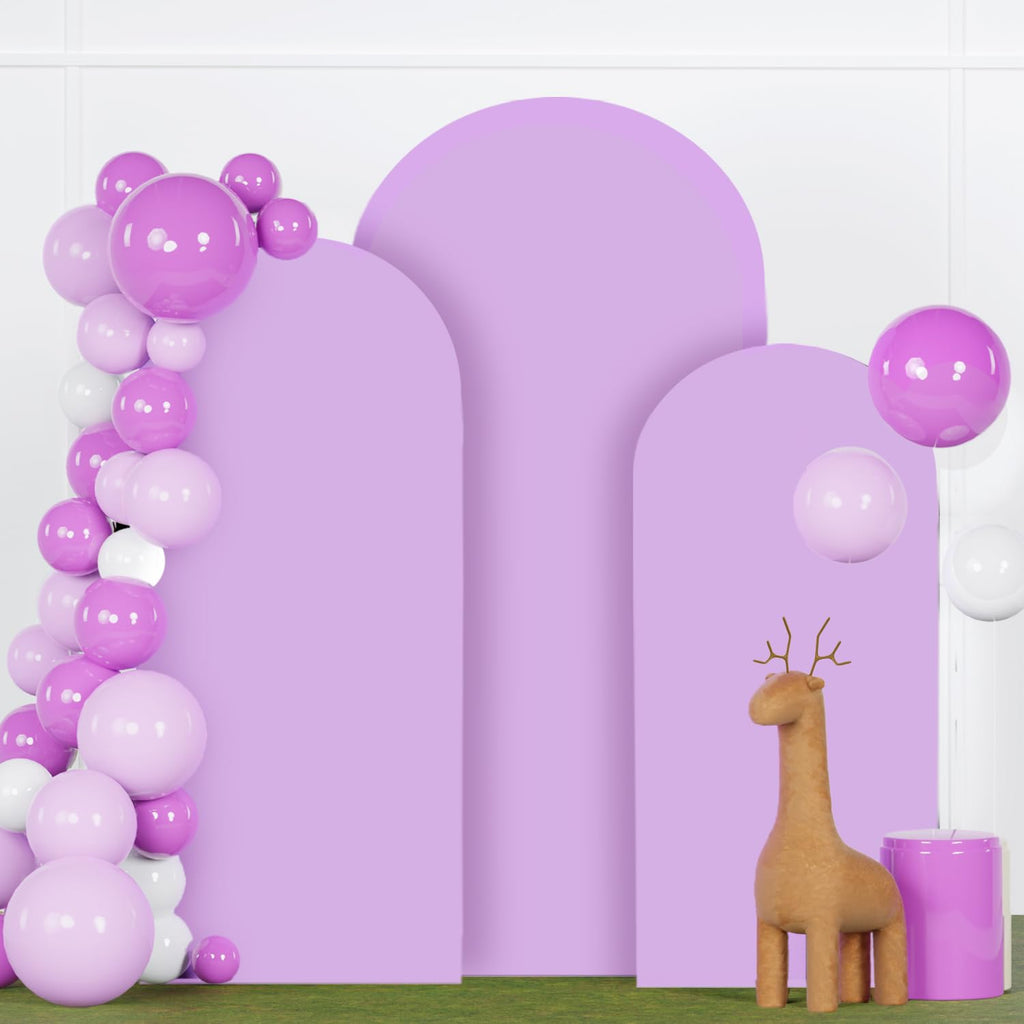 FANPROMS Beige Arch Backdrop Cover Set of 3 Wedding Arch Cover 4x5x6FT Round Top Arch Stand Cover for Fitted Arch Covers Spandex Backdrop Covers Set for Wedding Party Ceremony Decorations