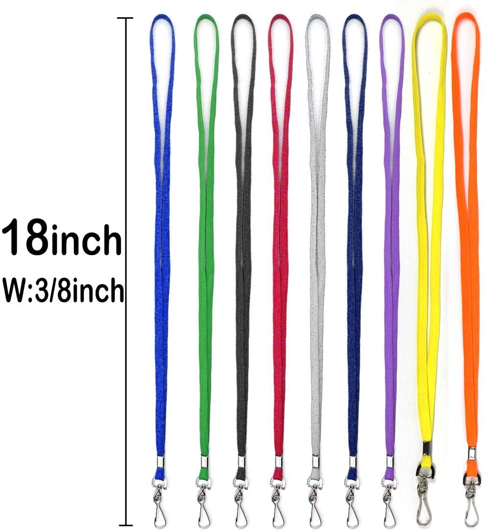 Bird Fiy Lanyard 100 Pack Bulk Badge Lanyards for ID Badges Neck Cruise Name Tag ID Holder