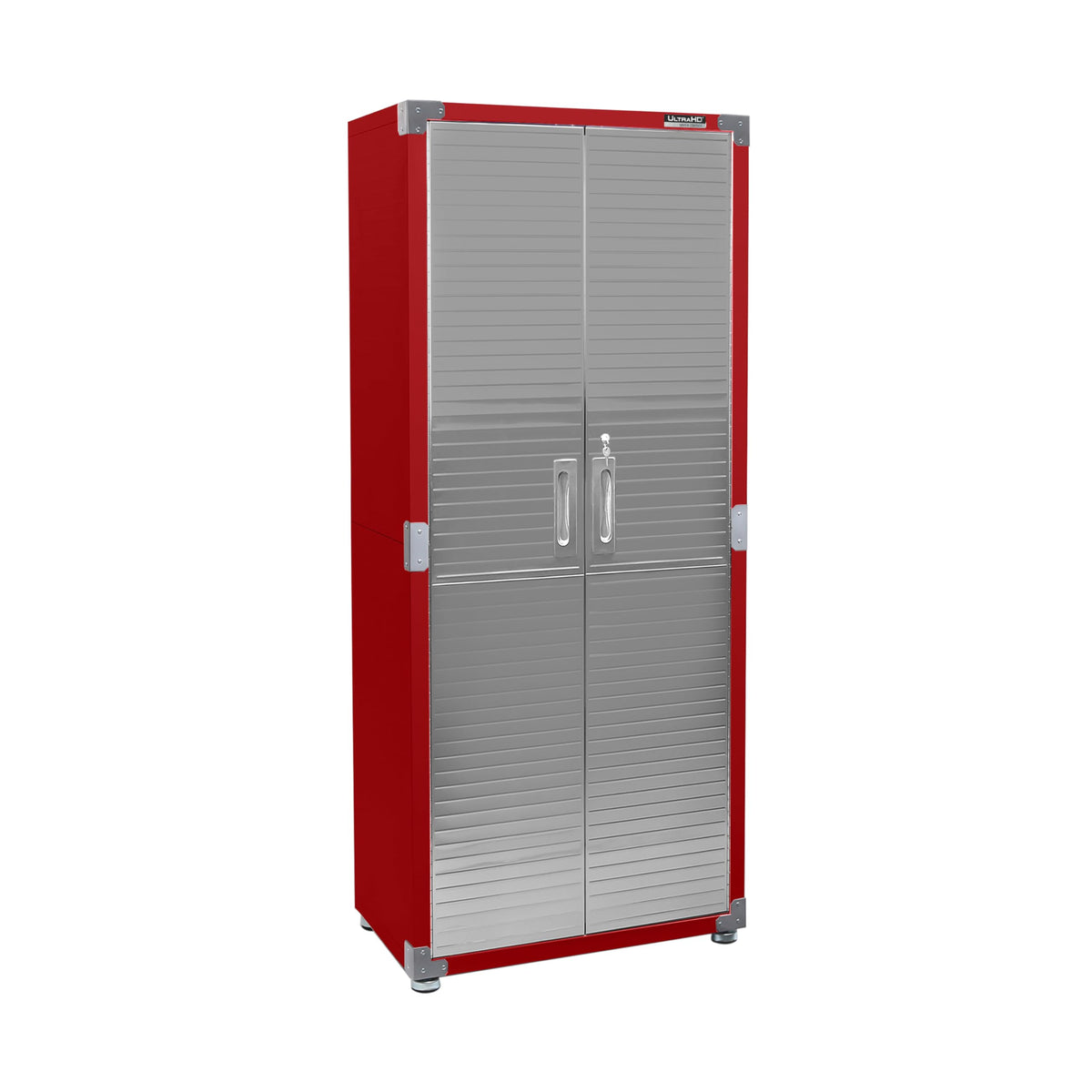 Seville Classics UltraHD Solid Steel Lockable Metal Storage Cabinet Locker Organizer, w/Adjustable Shelves for Garage, Warehouse, Office, Classroom, Granite, 30" W x 18" D x 72" H