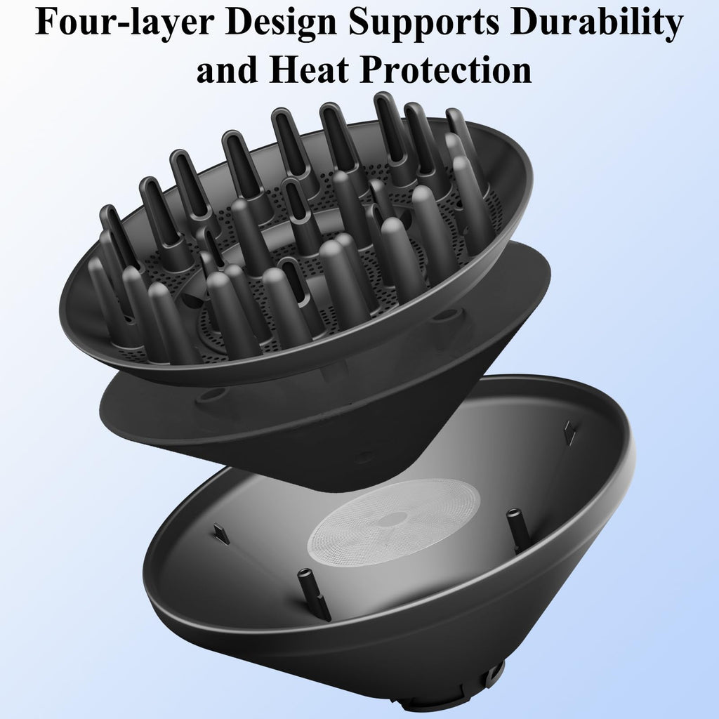 Large Diffuser Attachment Compatible with Shark FlexStyle, Upgraded Bigger Diffuser Nozzle for Dryer Faster and Define Wavy, Curly, Coily Hair