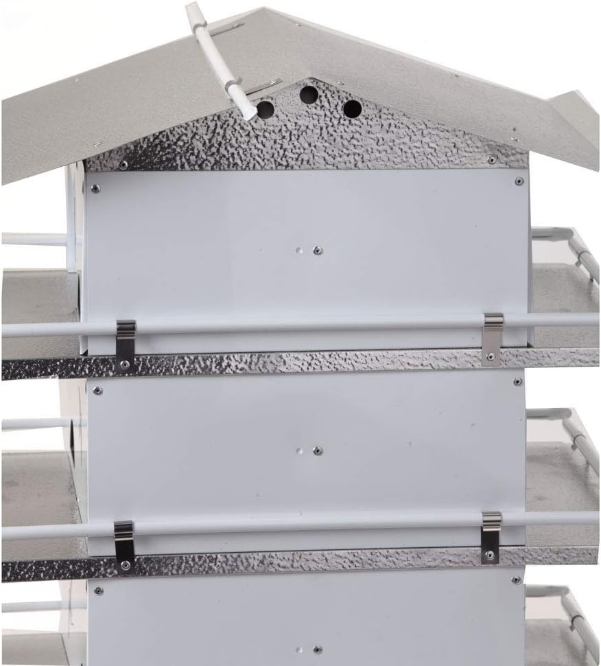 Birds Choice Premium Aluminum Purple Martin House – 16 Room, 4 Floor Birdhouse with Starling Resistant Entrance Holes, Ventilated Roof & Easy Cleaning, Unassembled– USA Made