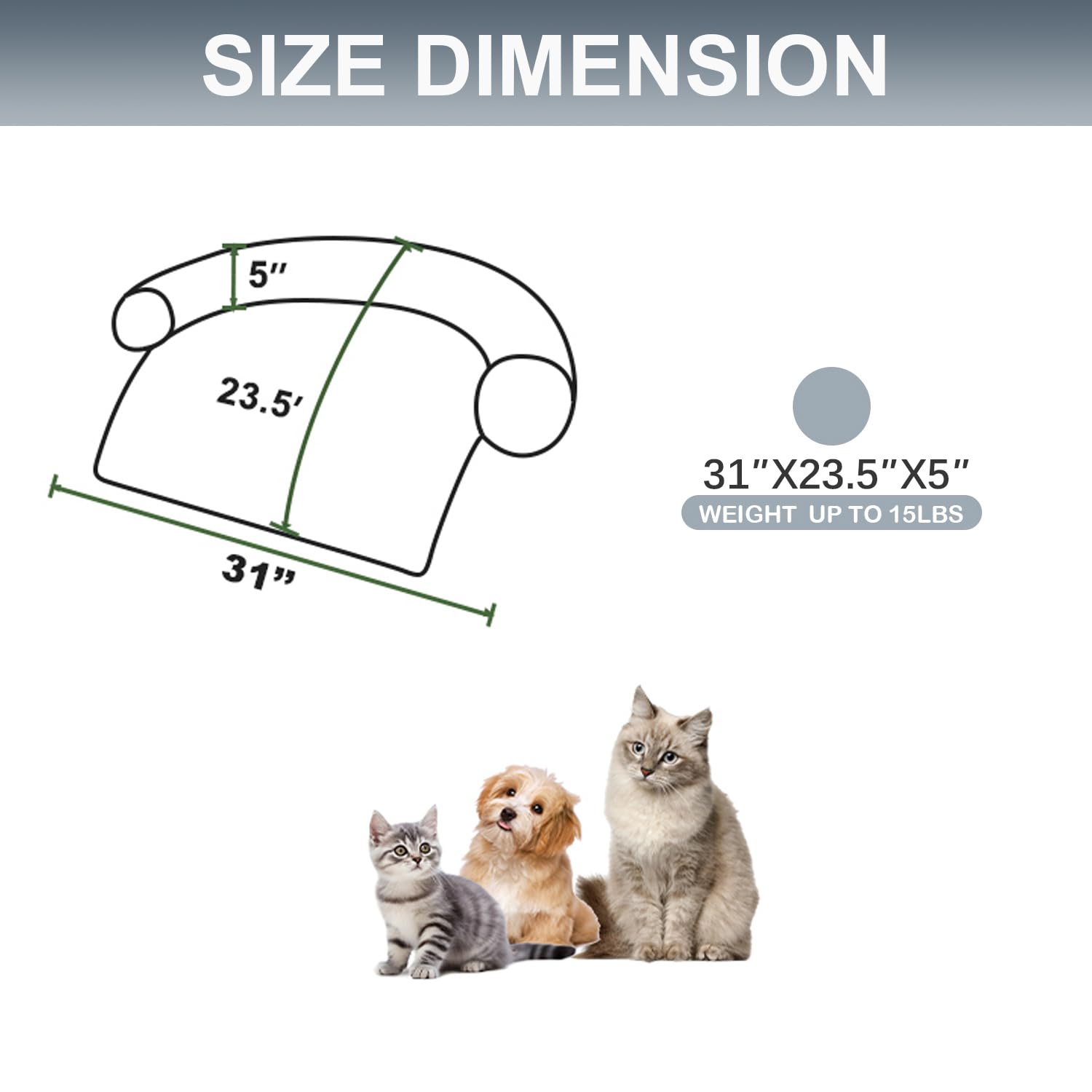 Luxurious Calming Dogs/Cats Bed Mats, Dog Pad Washable Removable Couch Cover, Plush Long Fur Mat for Pets, Waterproof Lining, Perfect for Small, Medium and Large Dogs and Cats (Beige, 31"x23")
