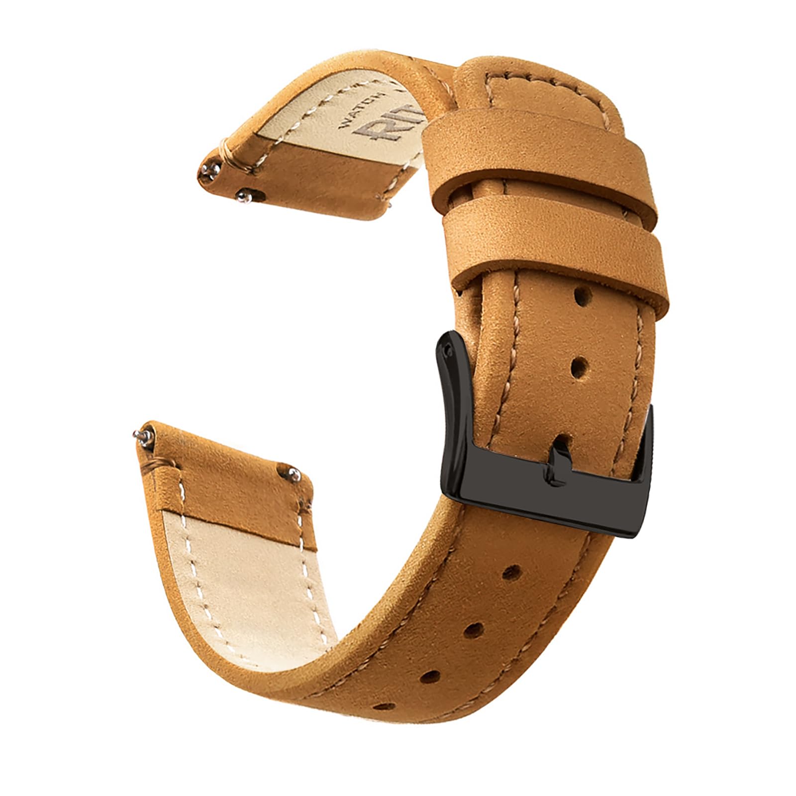 Ritche Christmas Gift Quick Release Leather Watch Band Leather Watch Strap 18mm 19mm 20mm 21mm 22mm 23mm or 24mm for Men and Women, White Elephant Gifts, Stocking Stuffers For Men