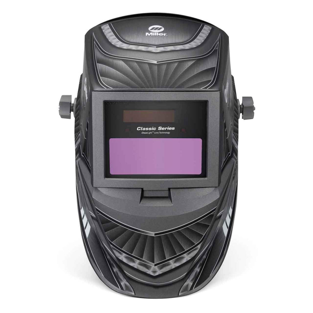 Miller Classic Series Auto-Darkening Welding Helmet - Professional TIG/MIG Welding Mask with ClearLight Technology, High Definition Optics, Variable Shade 8-13, Comfortable Headgear, Black