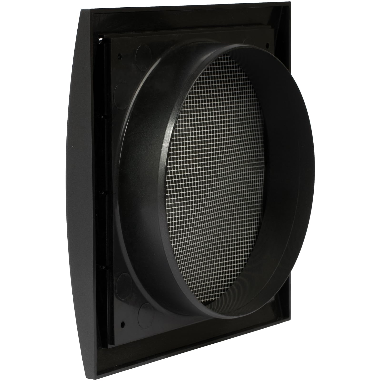 Repa Market 4 Inch Anthracite Dryer Vent Hood/Duct Cover for Walls or Ceiling/ABS Plastic Louvered Air Grille with Built-In Mesh Screen/Exhaust and Dryer Vent Covers for Indoor & Outdoor Use